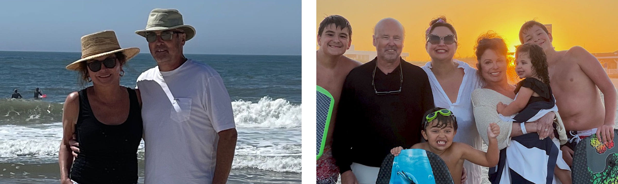 Phillip Knisely and his family on the beach