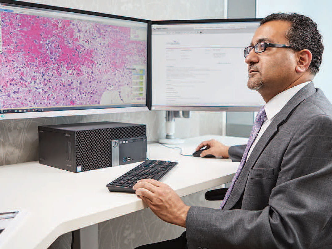 Anil Parwani in the Digital Pathology Lab