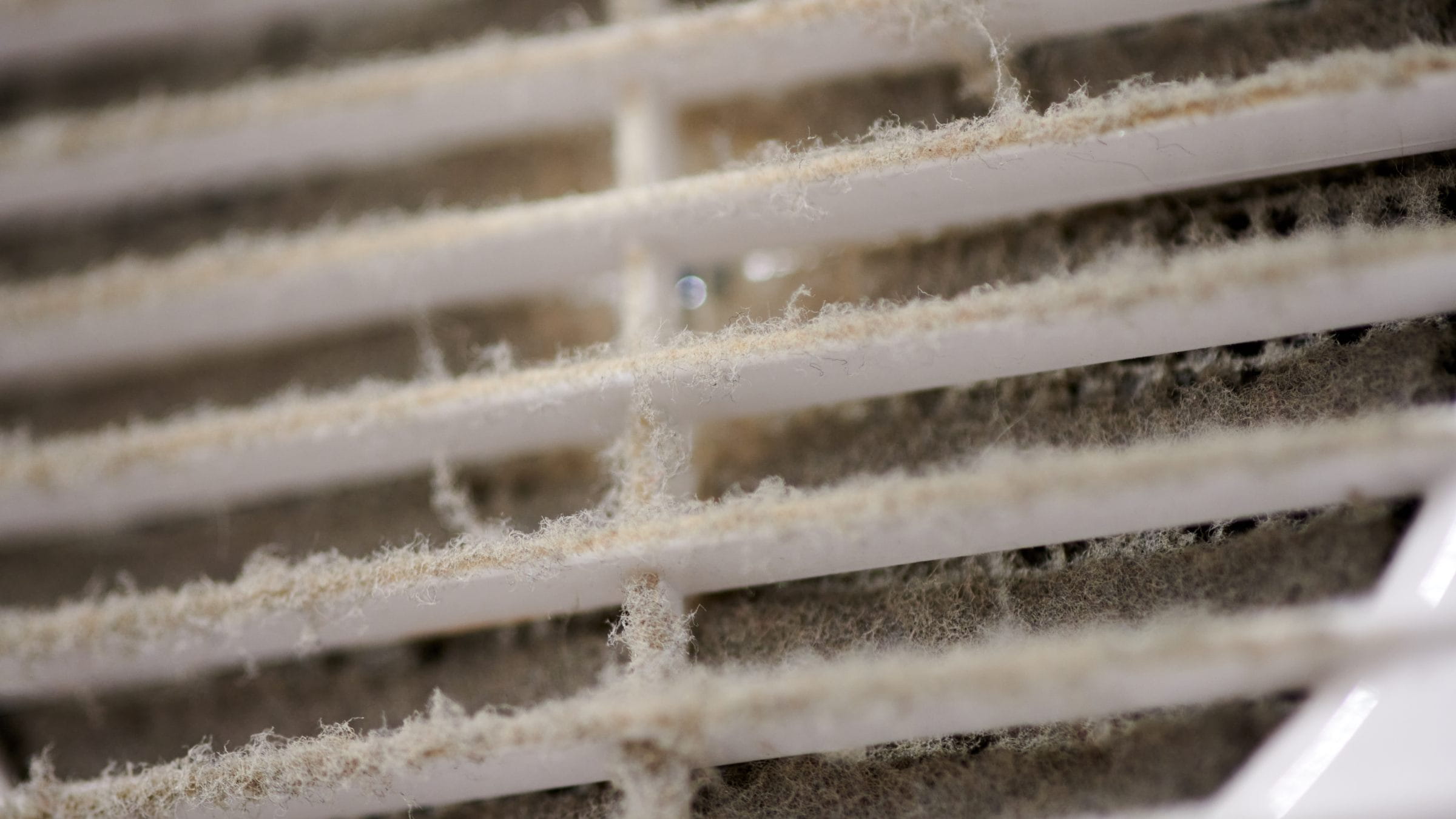 Dirty air ventilation grille of HVAC