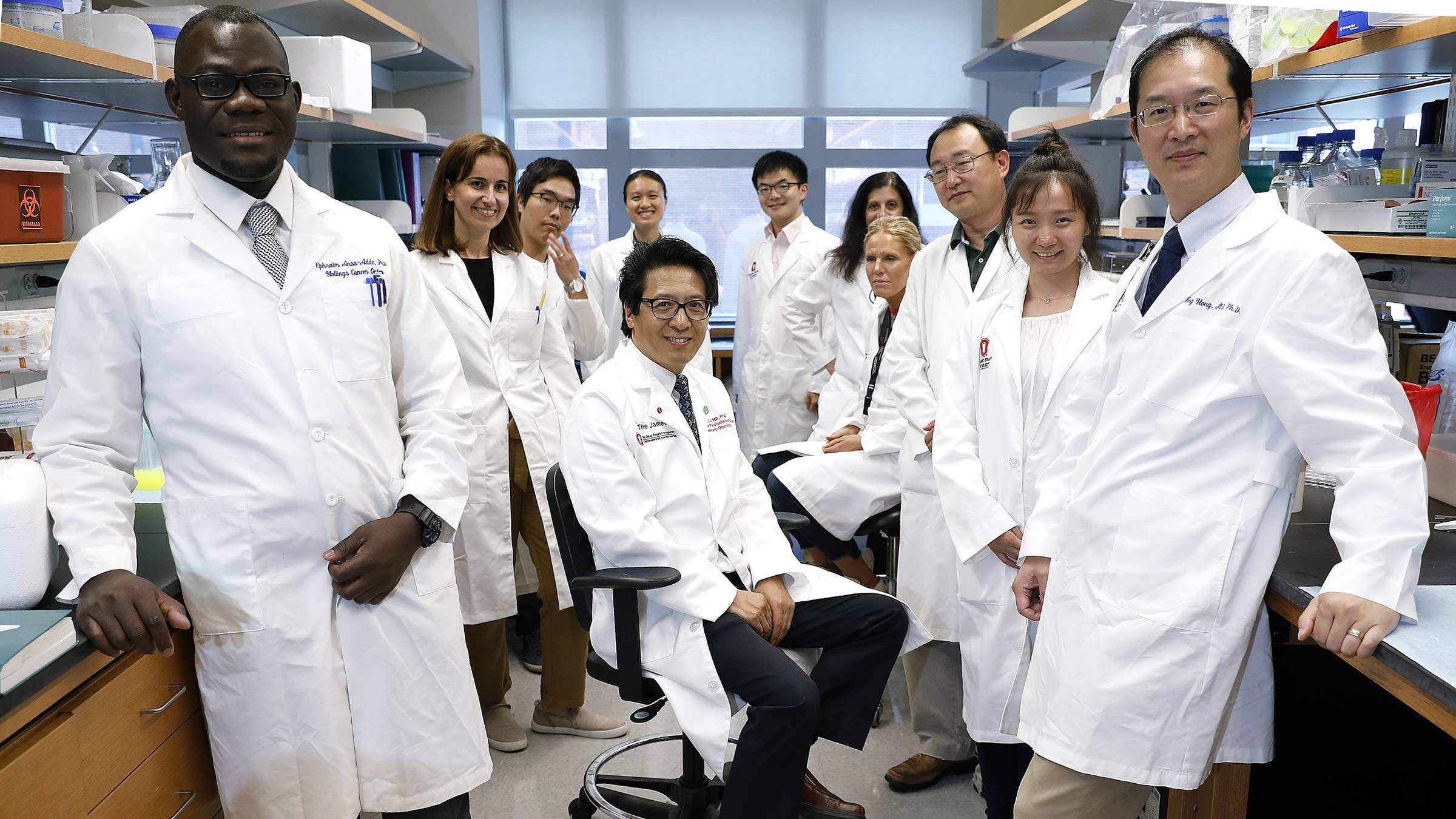 Zihai Li, MD PhD and a group of researchers in their lab Ohio State