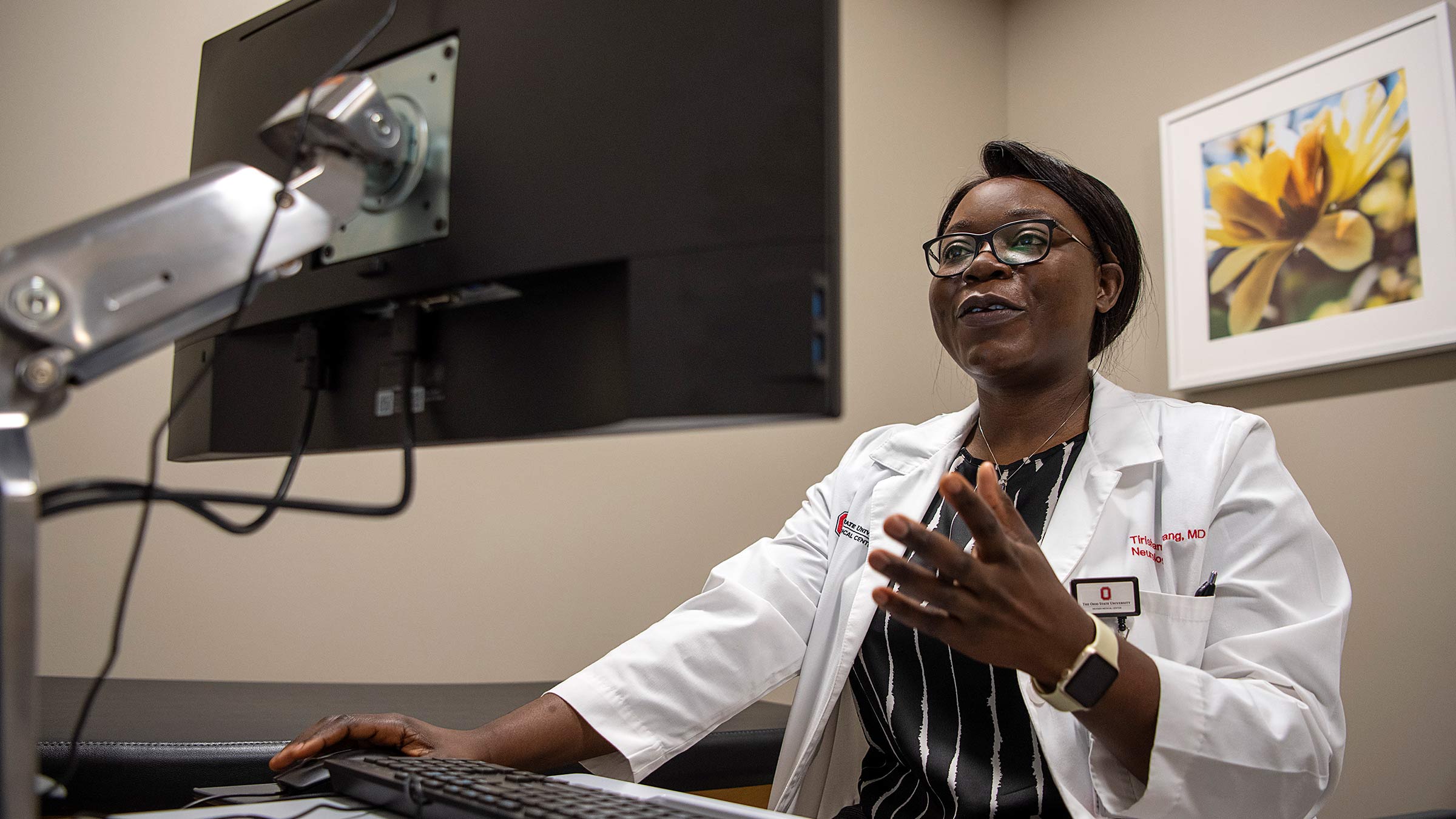 Doctor consulting a patient via Telehealth