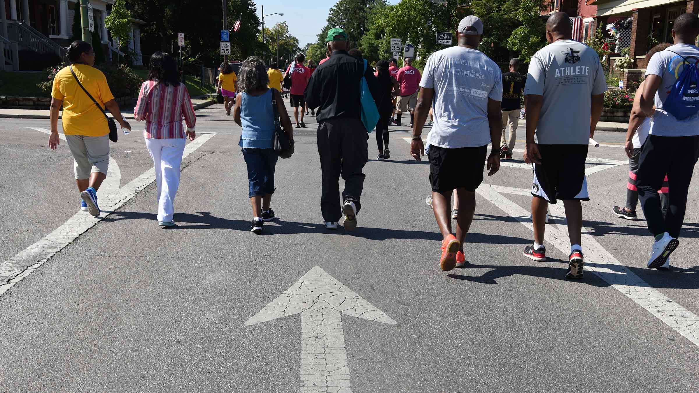 People walking on the road