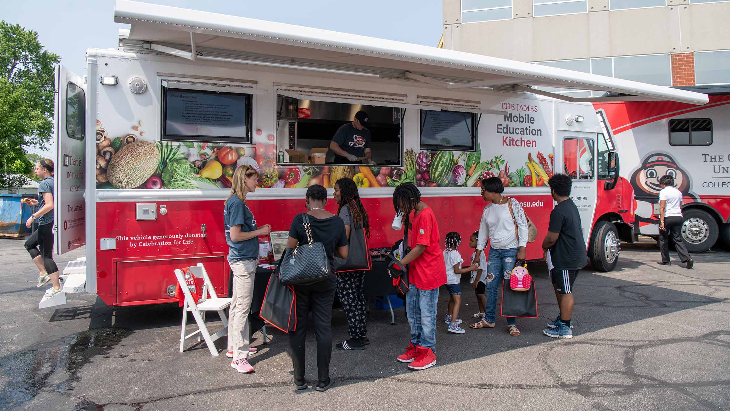 The James mobile educational kitchen food truck