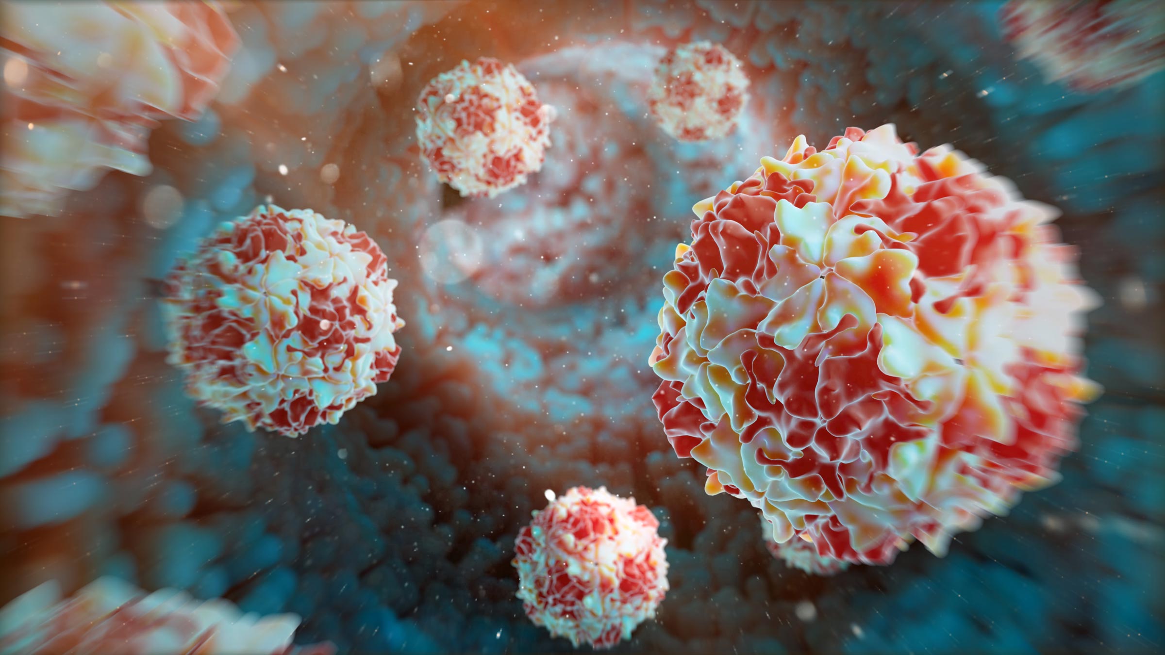 3D rendering of polio virus