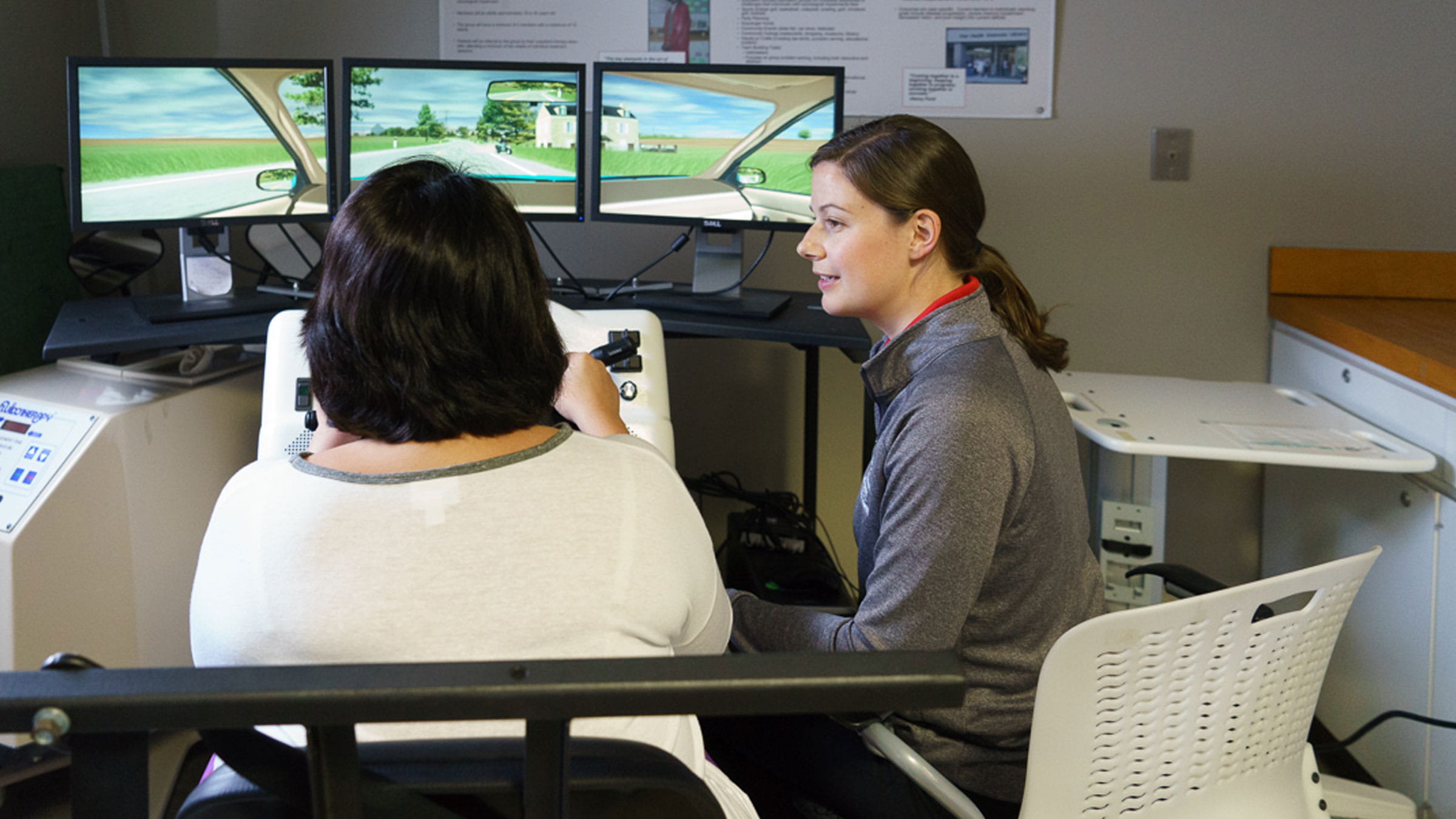 Female doctor talking to patient about a brain scan