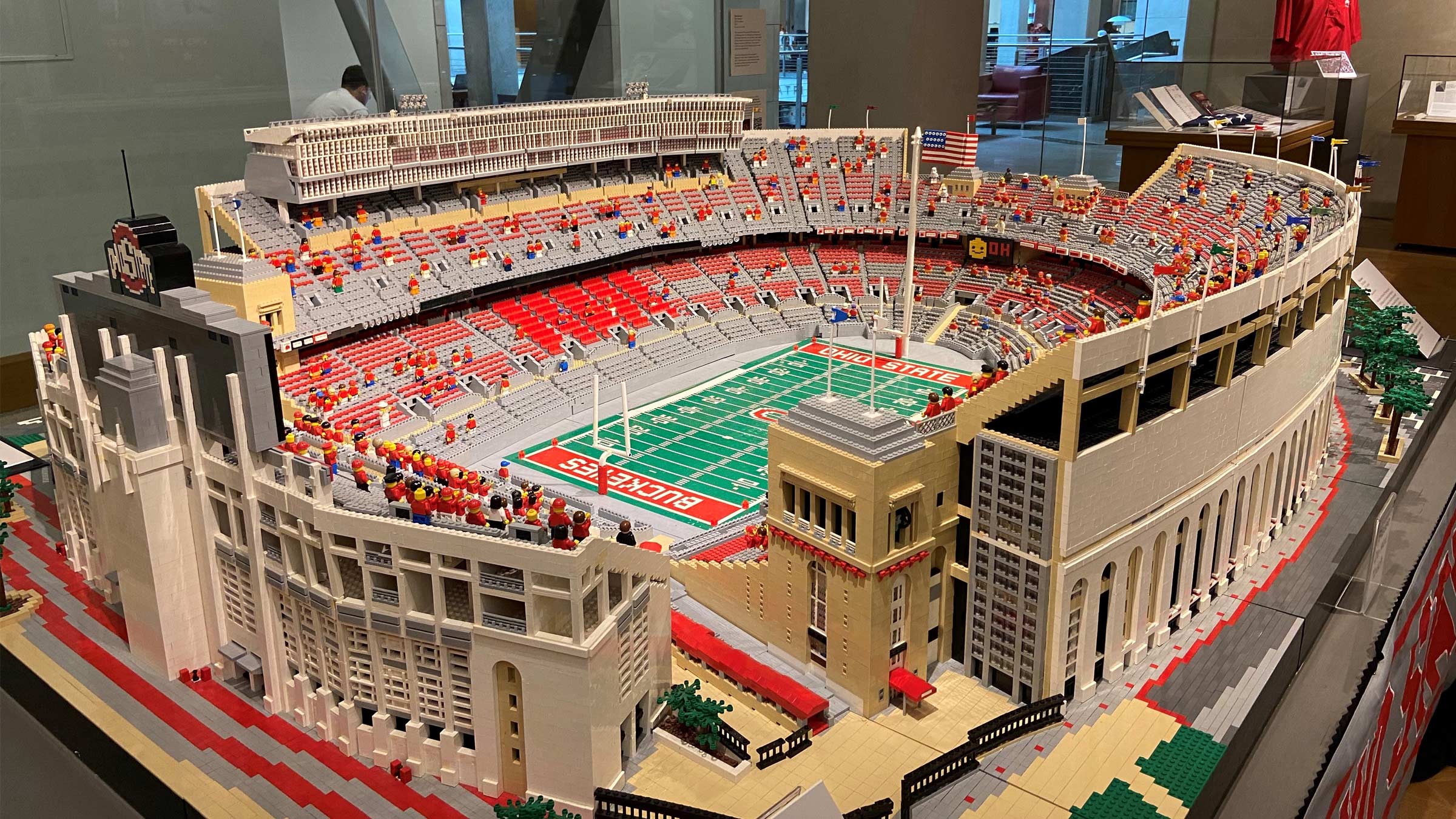 Lego replica of Ohio Stadium