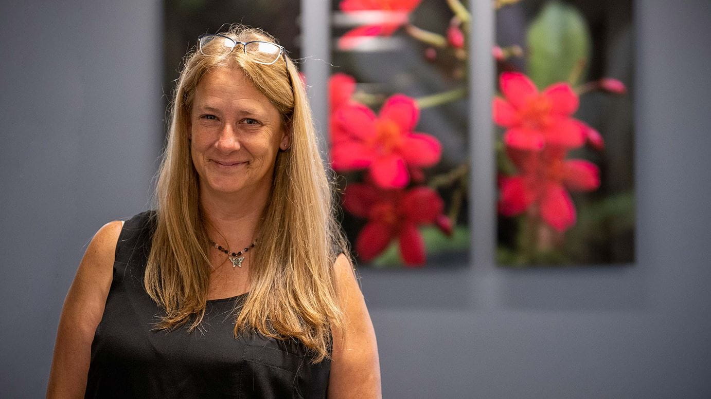 Diana Robertson smiling after her checkup
