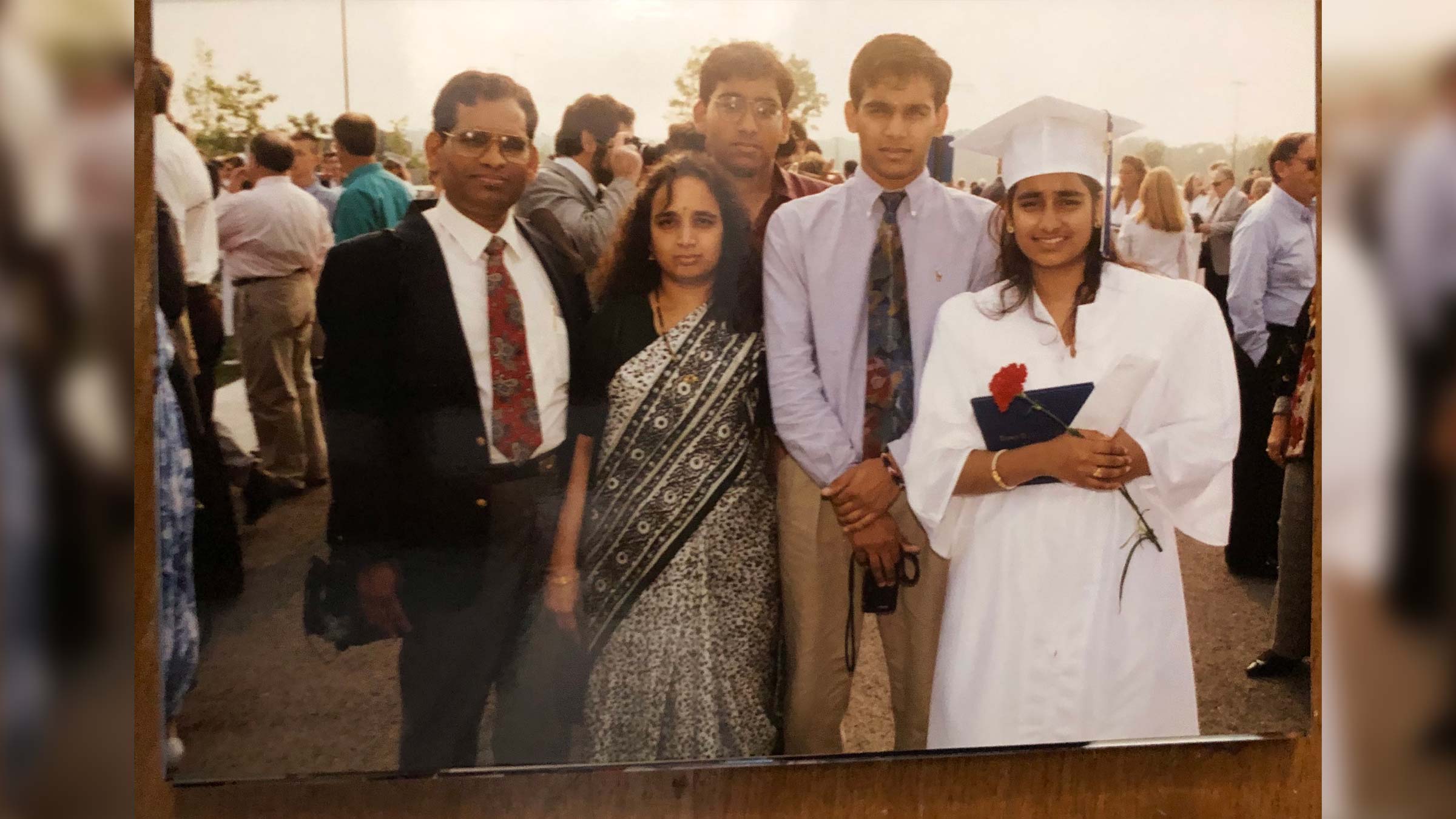 Ohio State cardiologist, Dr. Laxmi Mehta, as a teenager with her family