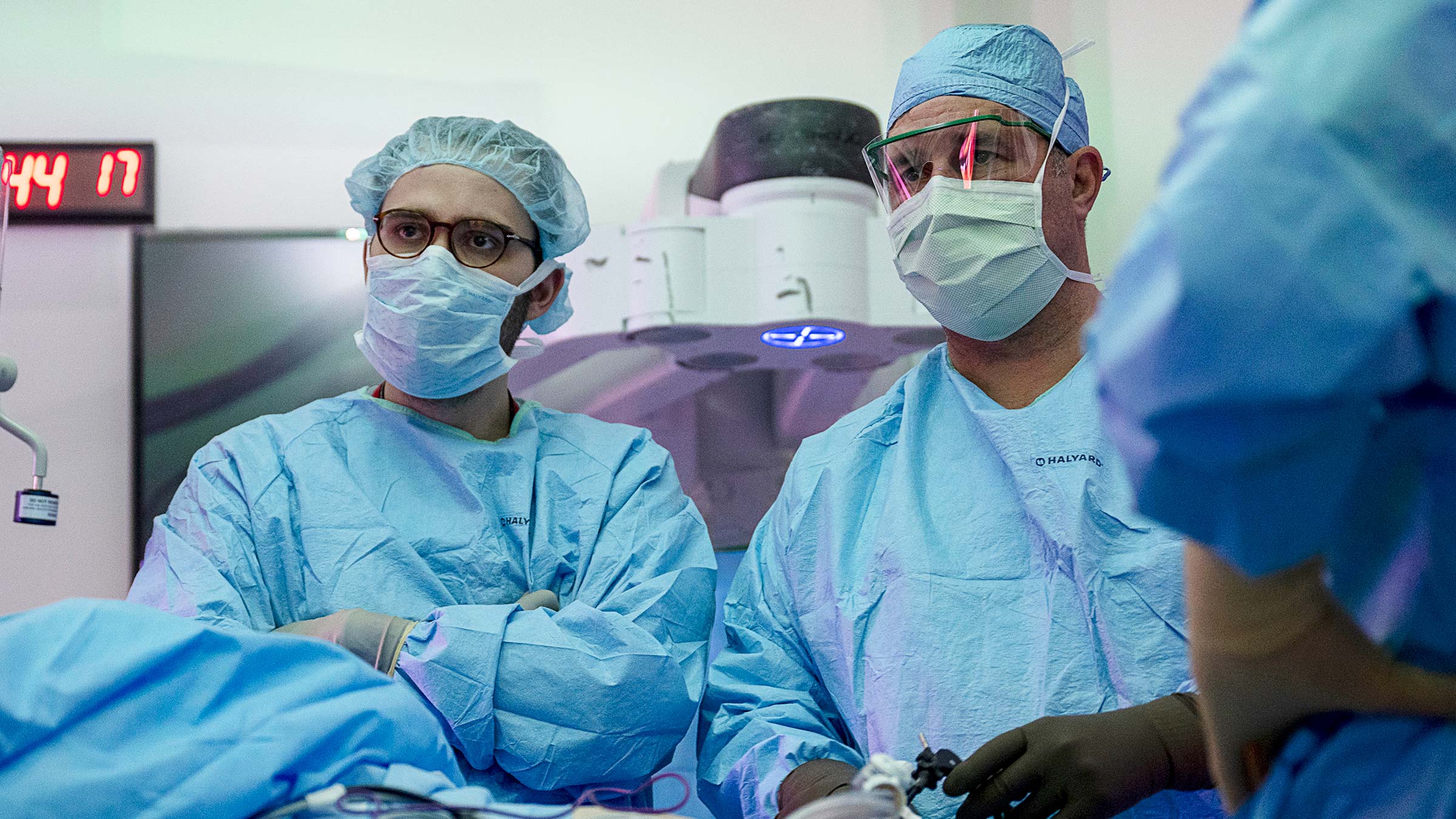 Dr. Kalady performing a colorectal cancer surgery