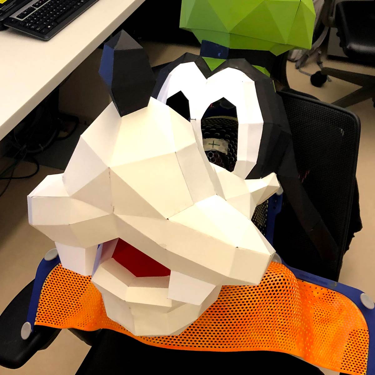 Goofy mask created for a pediatric patient
