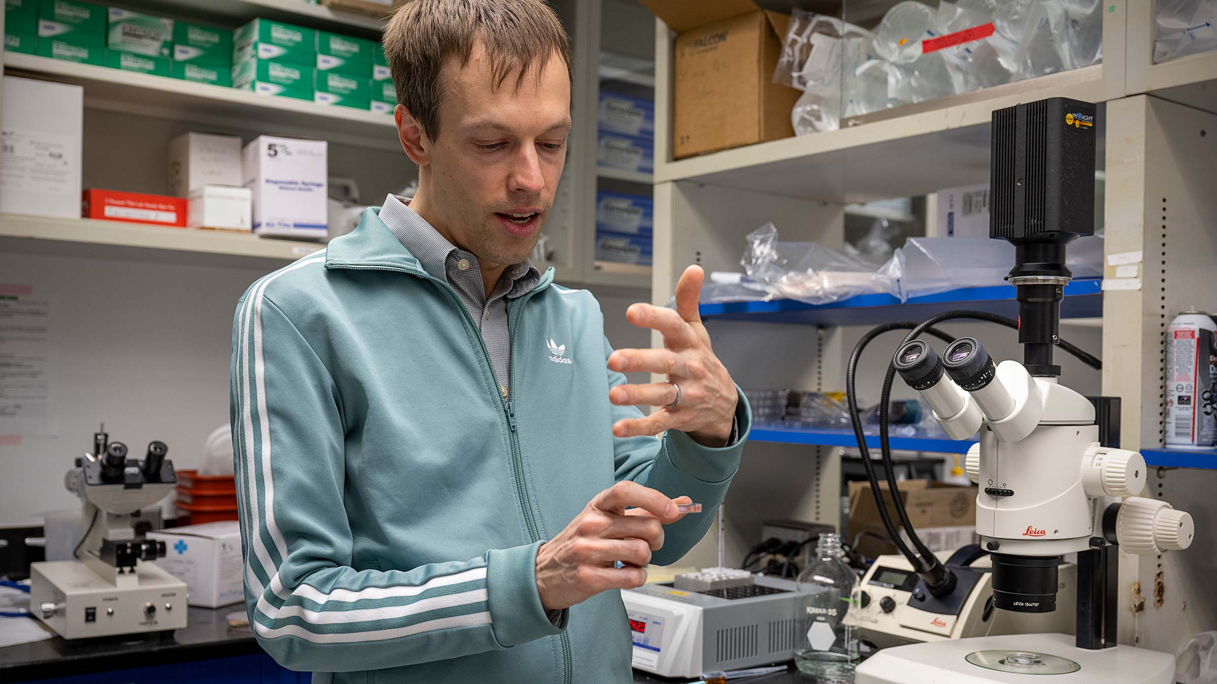 Ohio State researcher shares his research using zebrafish