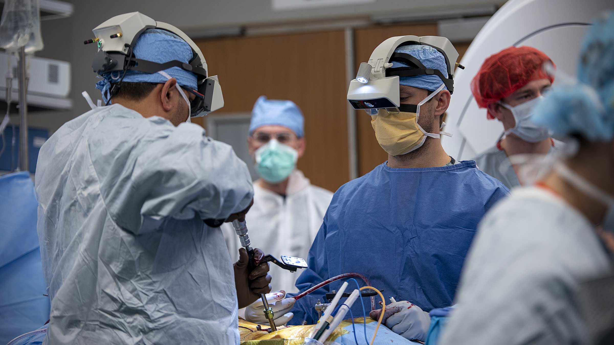 Dr. Khan and his team in the operating room