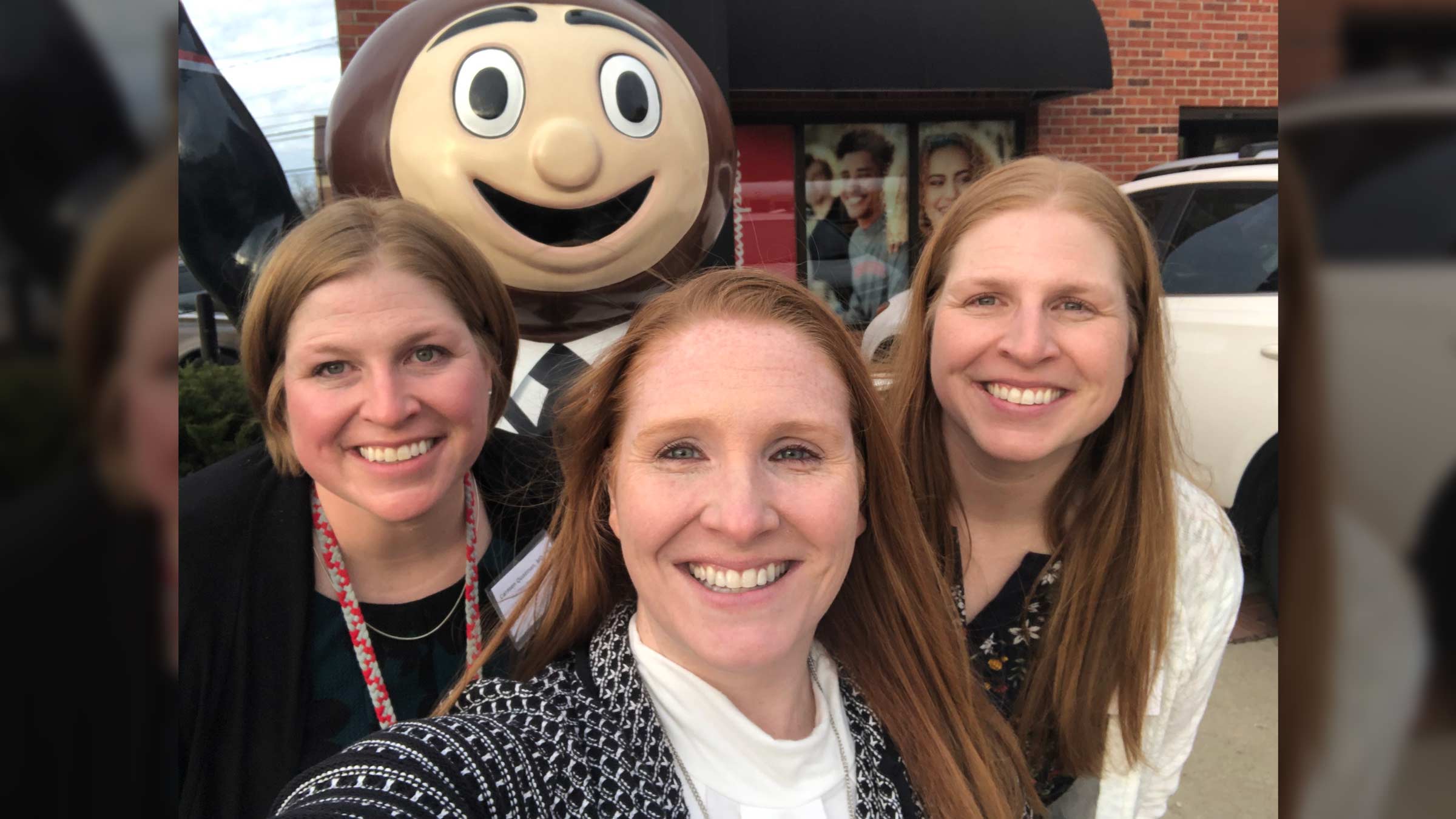 The Quatman sisters with Brutus