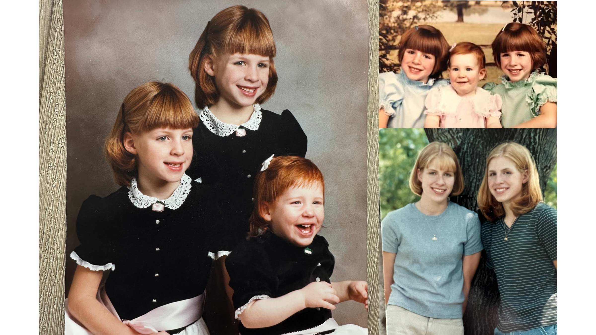 Photos of the sisters as they were growing up.
