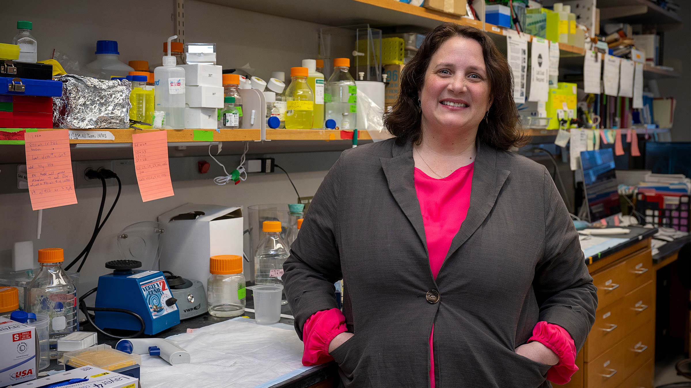 Kristy Townsend, PhD in her laboratory at Ohio State