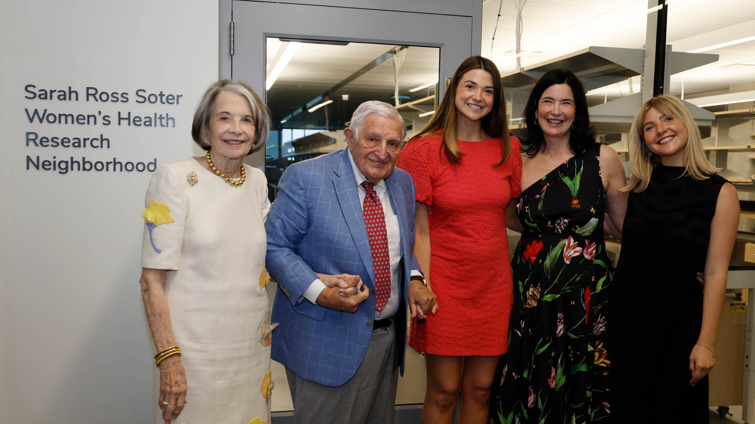 Soter family at the opening of the Sarah Ross Soter Women's Health Research Program lab