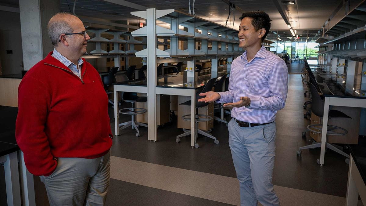 Dr. Ringel and Dr. Song talking