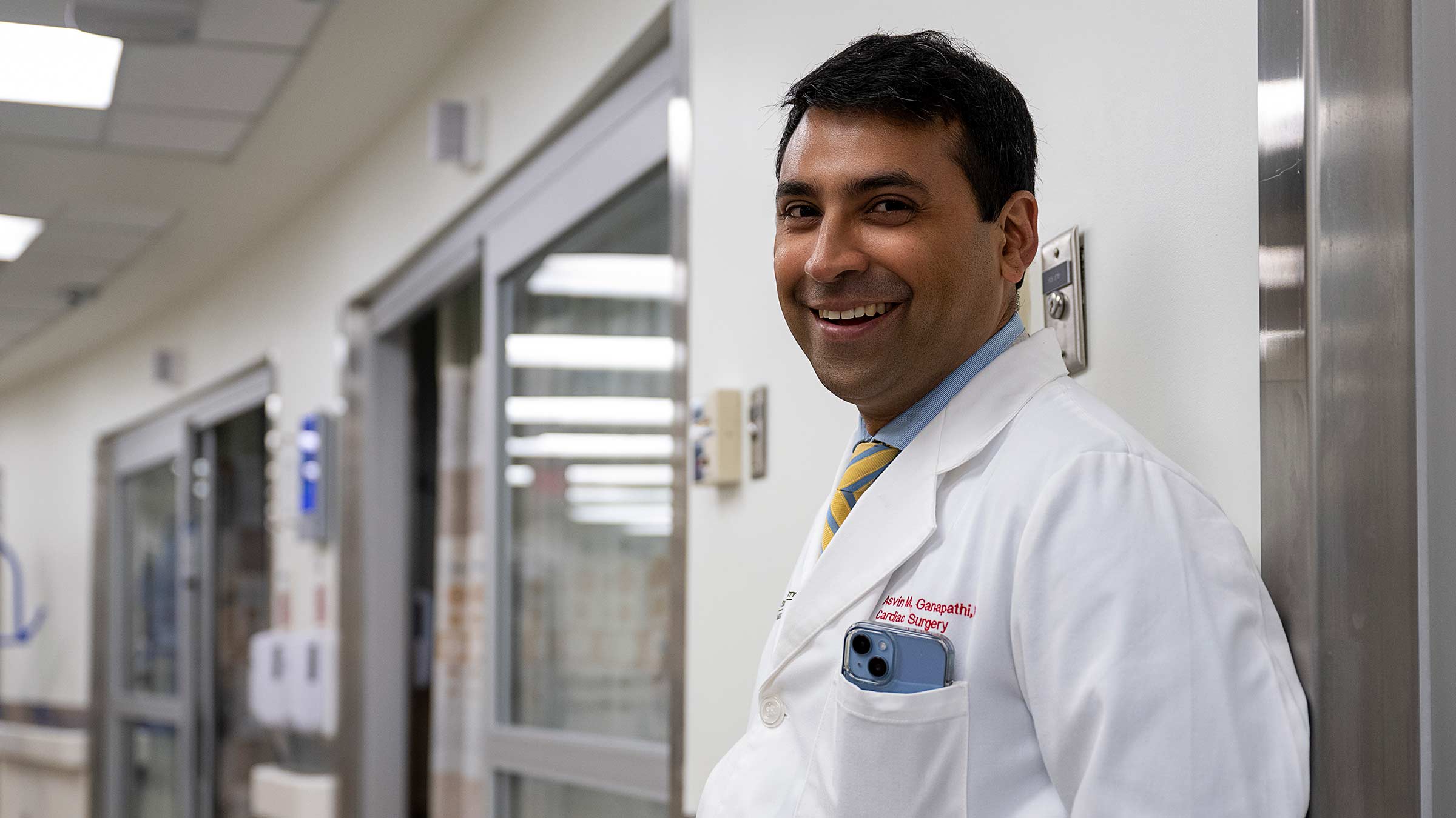 Dr. Asvin Ganapathi in the hallway