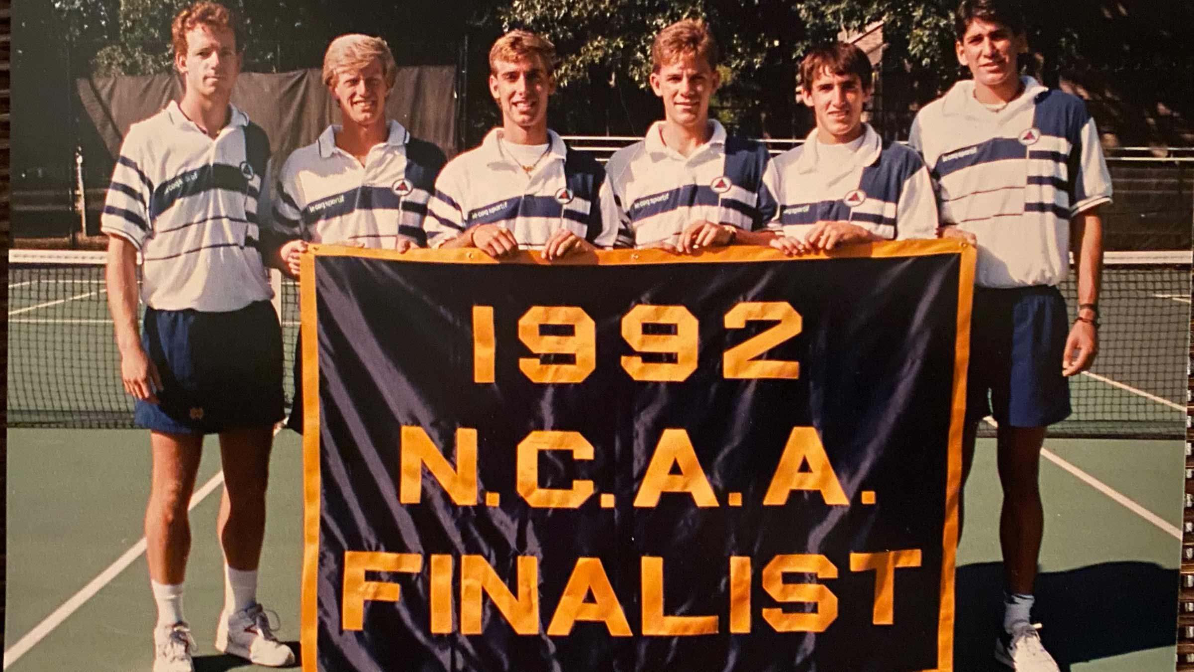 Ron Roses with his tennis team in 1992