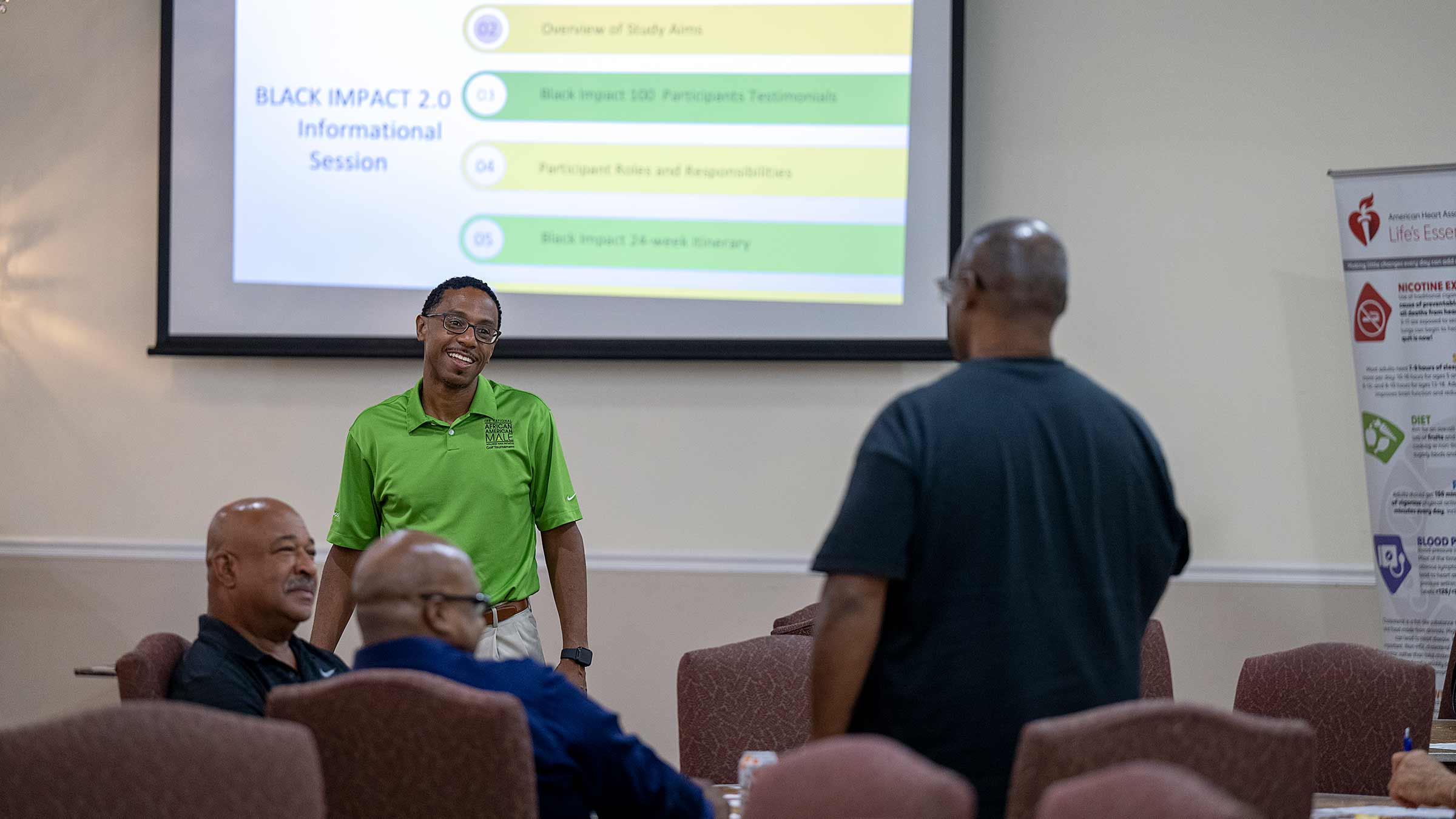 Dr. Joseph at the Black Impact 100 info session