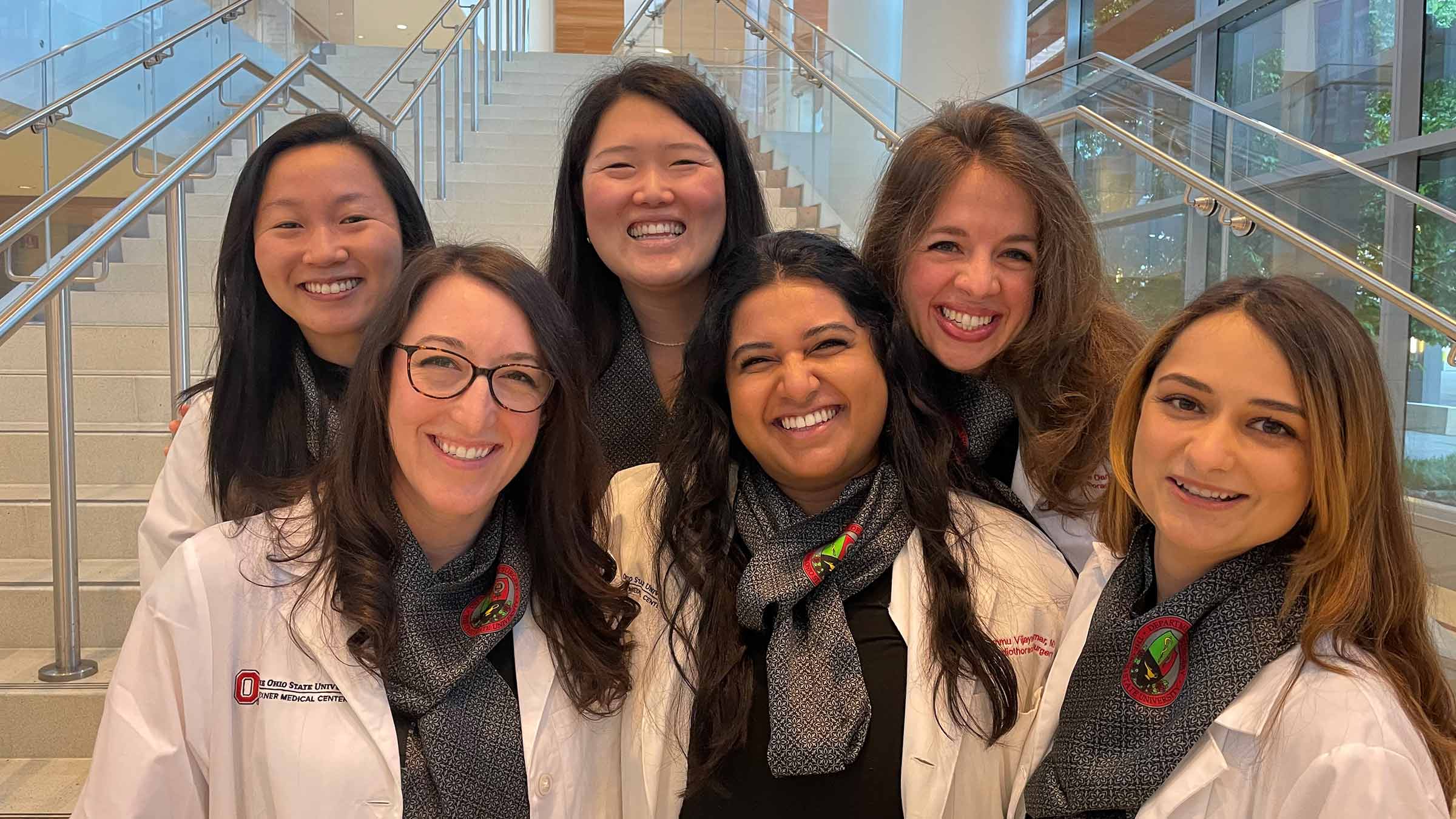 Six female trainees in the cardiothoracic surgery residency program at Ohio State