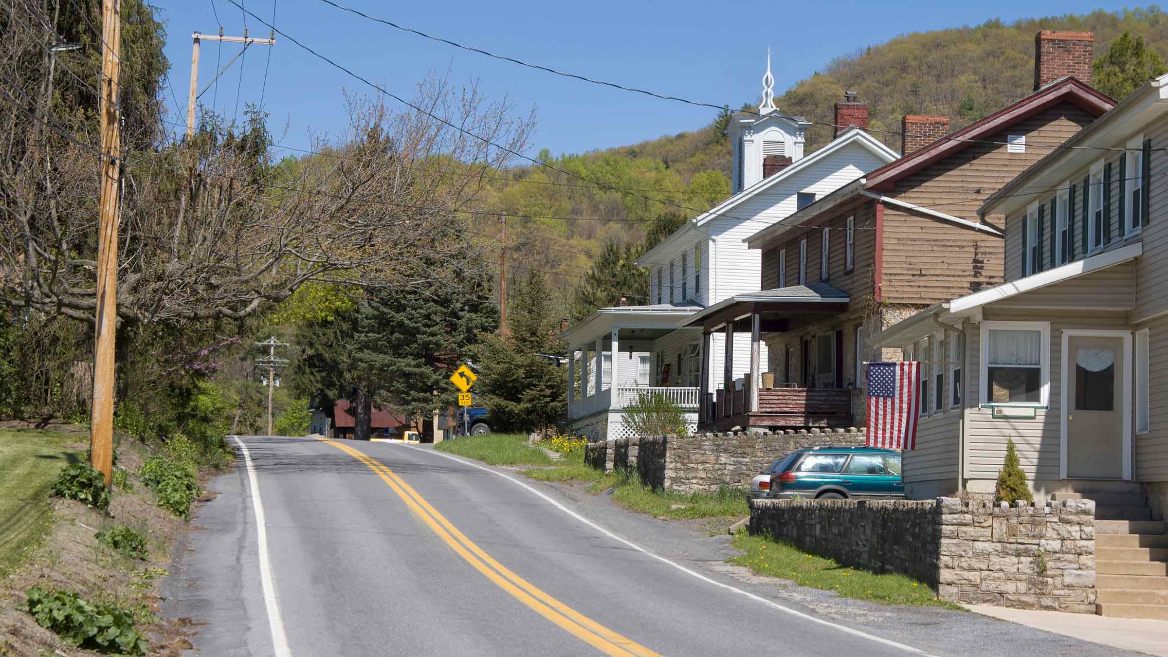 An American main street in rural Appalachia