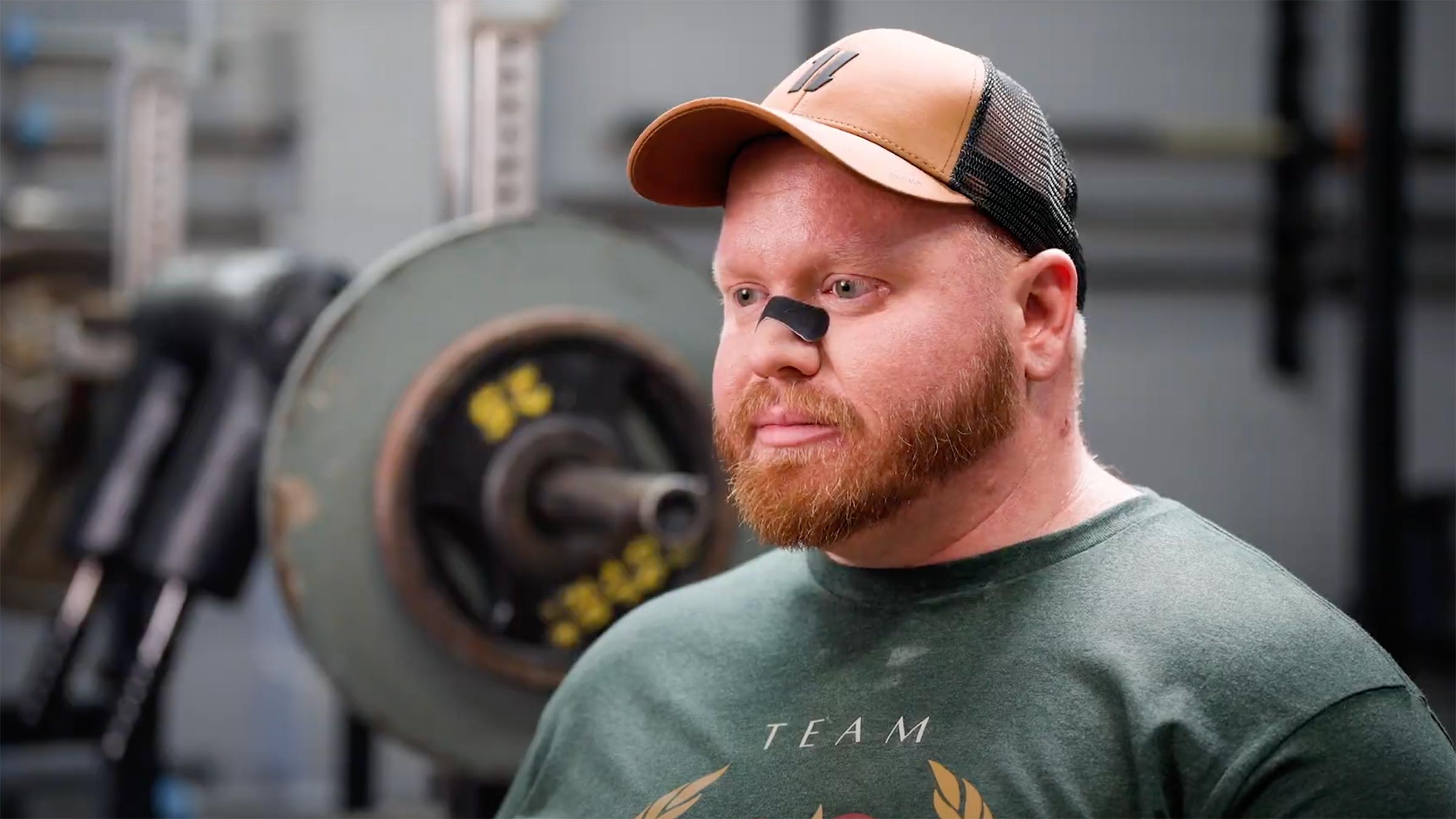 Matthew Hill in a gym