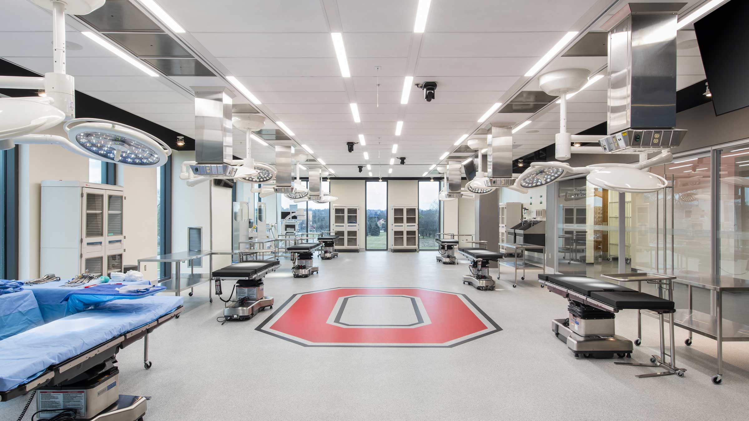 View of the Surgical Skills Lab at the Jameson Crane Sports Medicine Institute