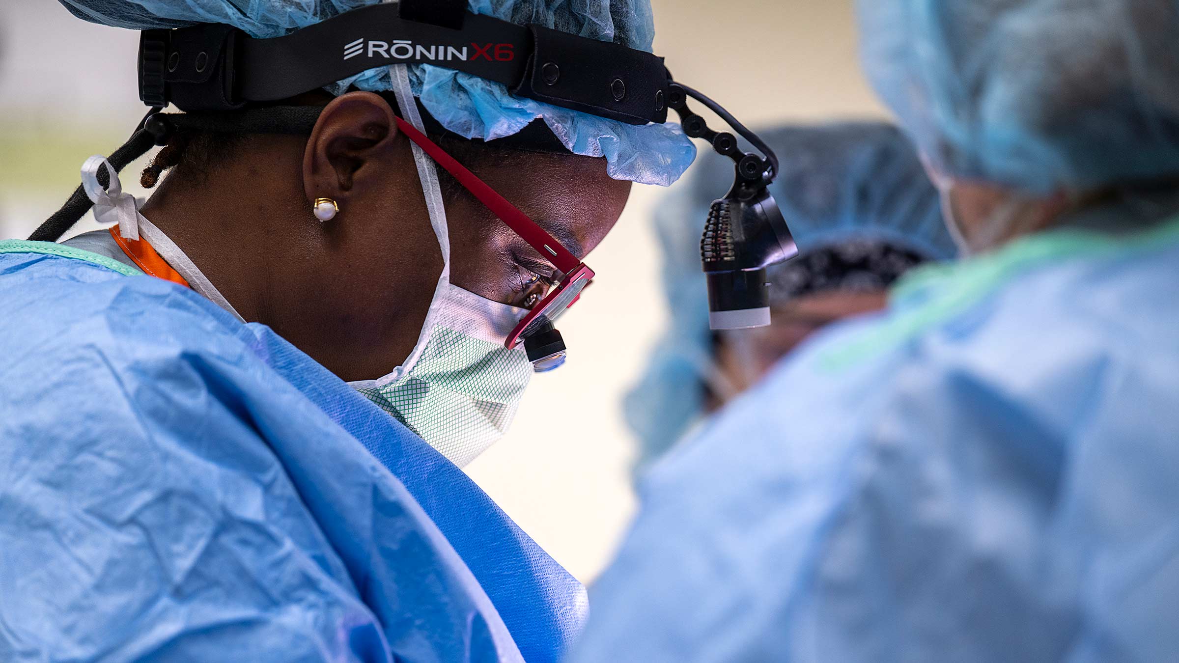 Dr. Kerry-Ann Mitchell in the operating room