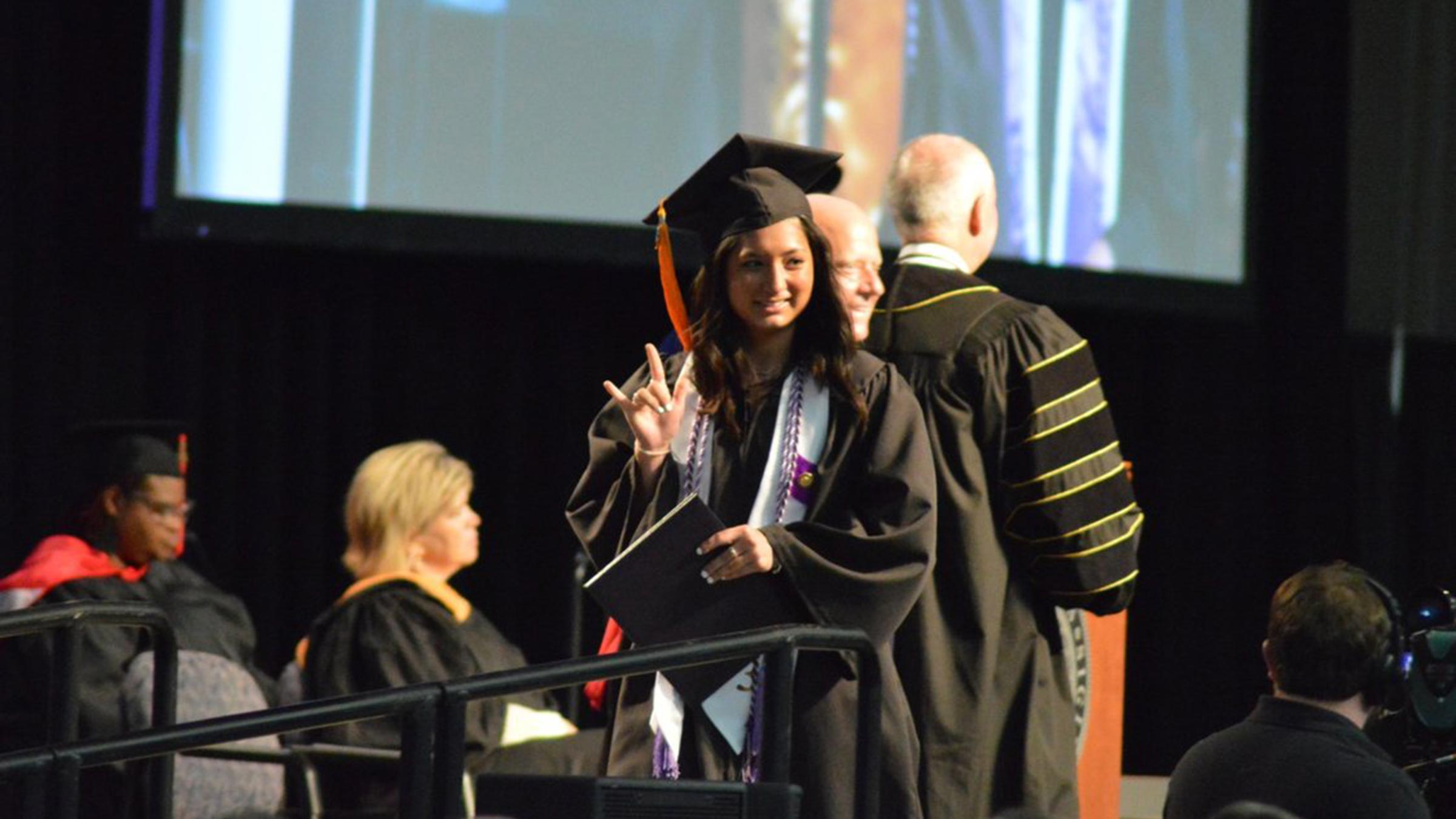 Casey King at her graduation ceremony