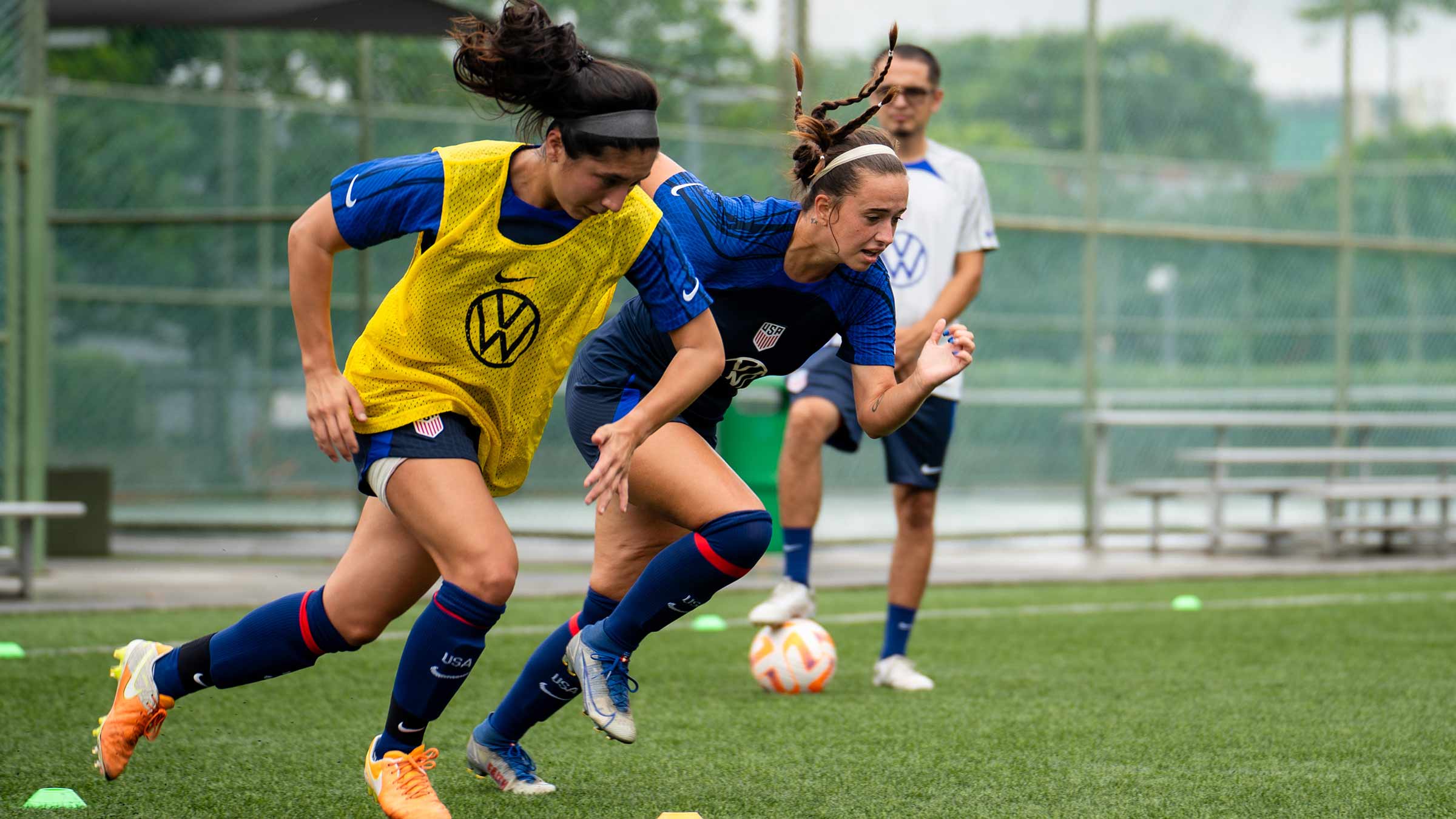 Casey King during a soccer practice