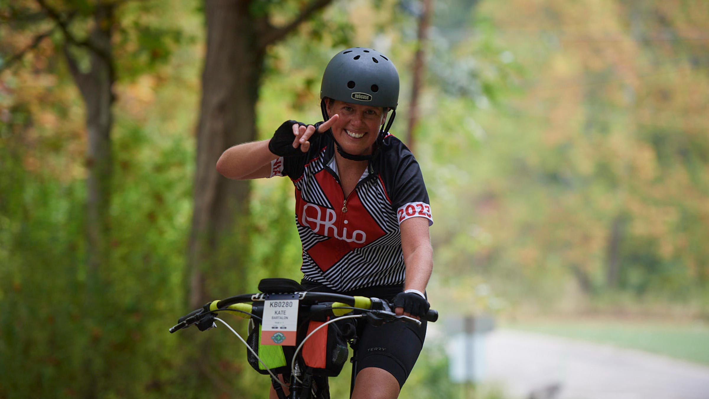 Kate Bartalon riding her bike