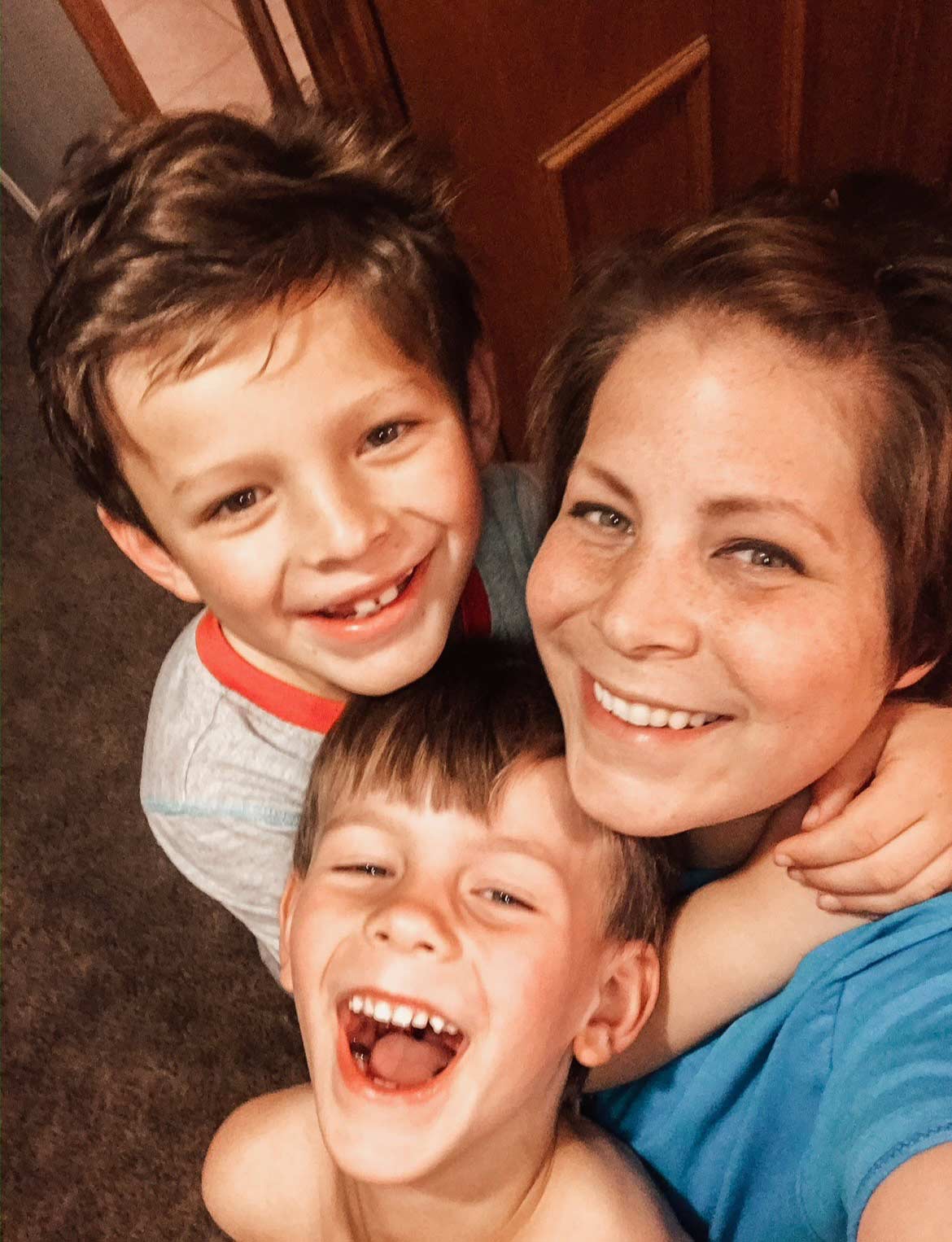 Brooke Lane with her two sons