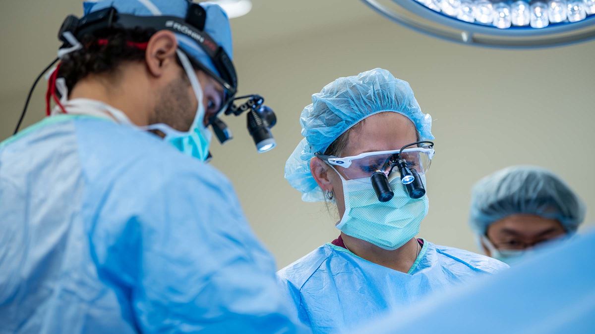 Dr. Moore performing a surgery