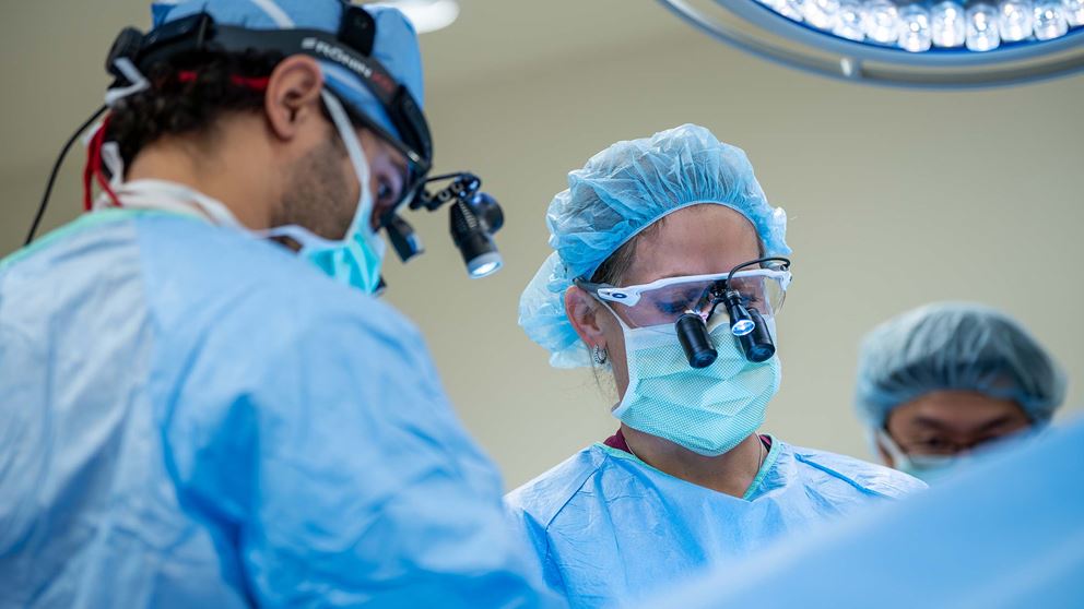 Dr. Moore performing a surgery