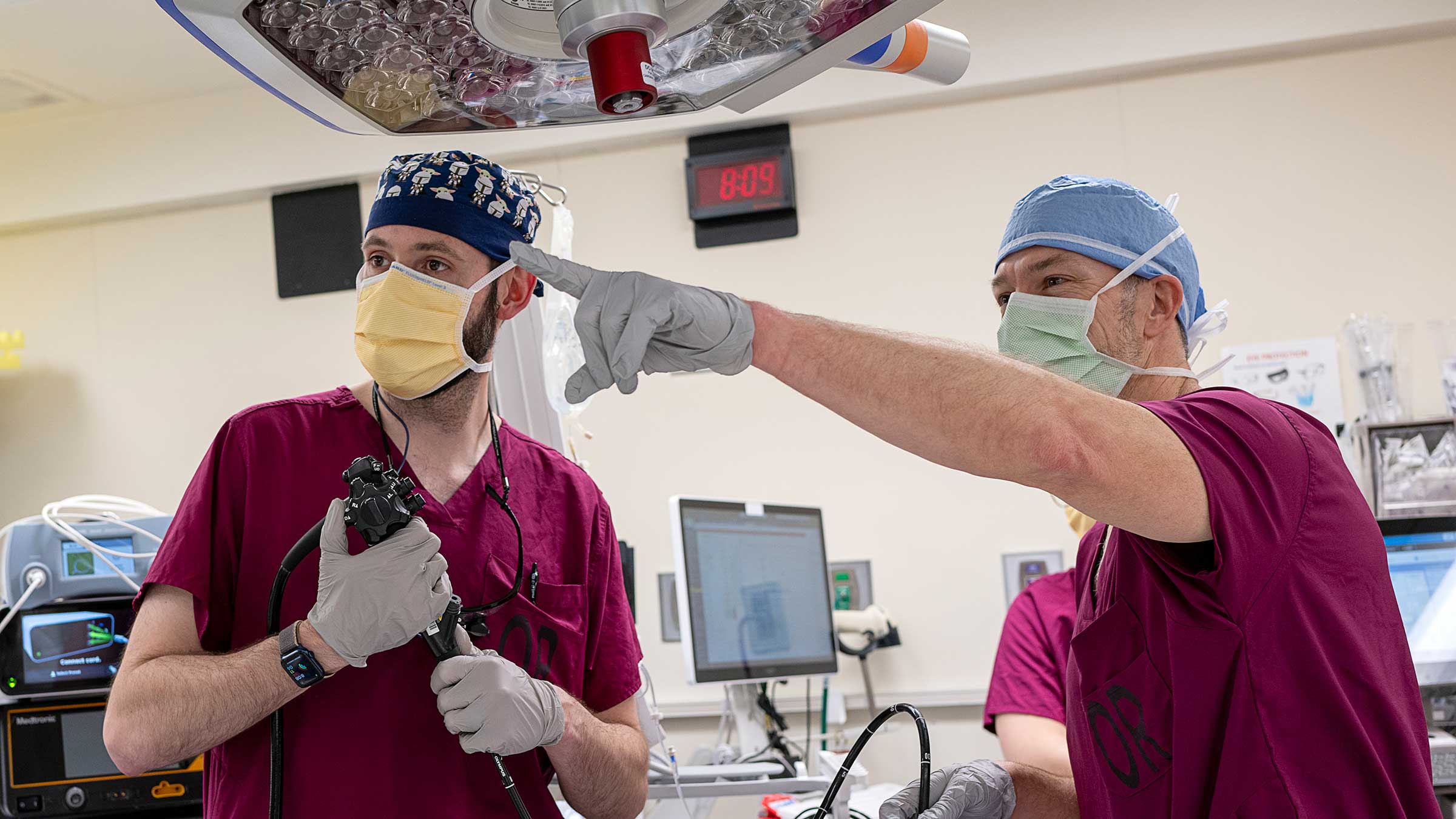 Dr. Old during surgery