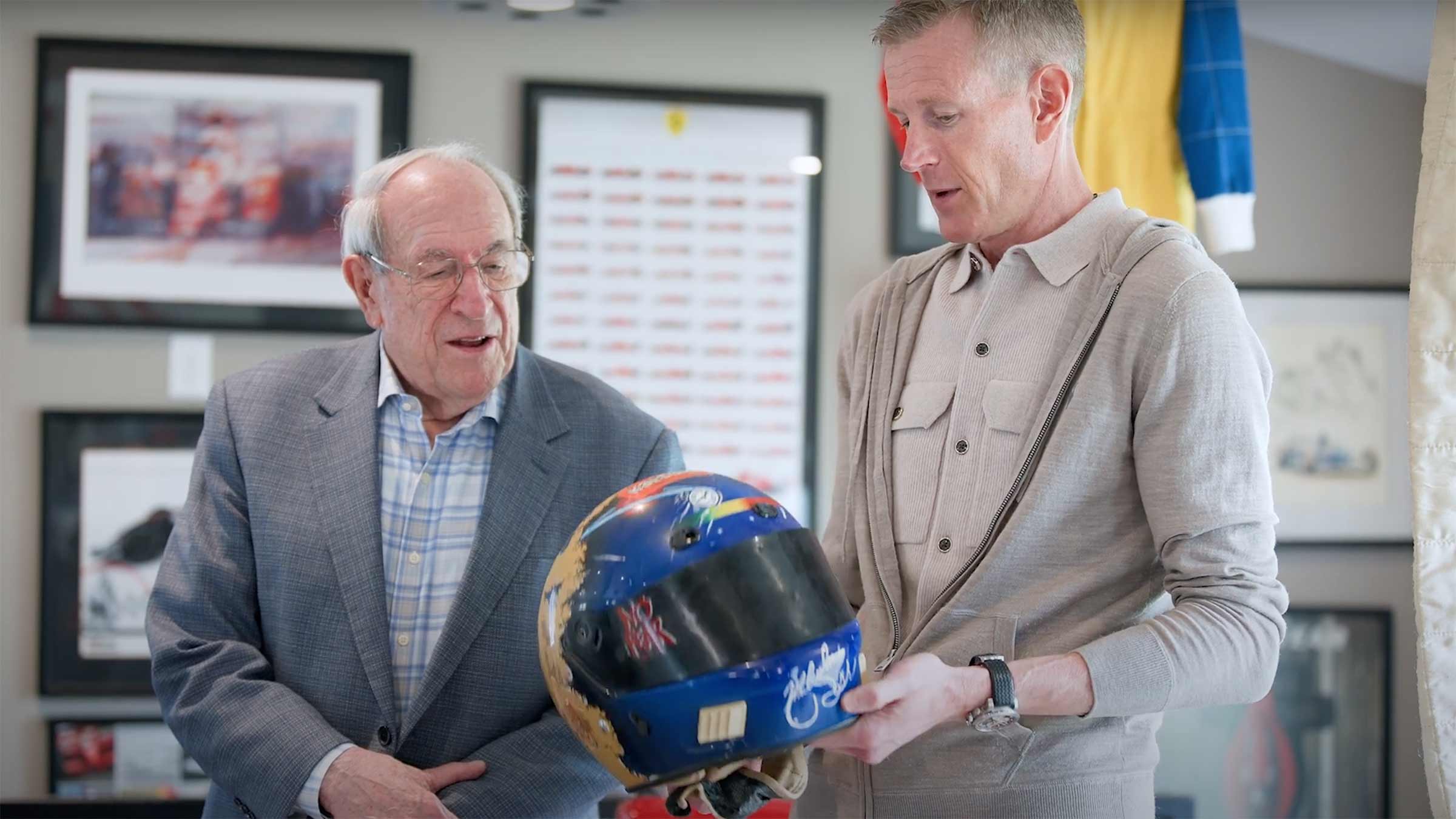 Stan and Malcolm Ross talking