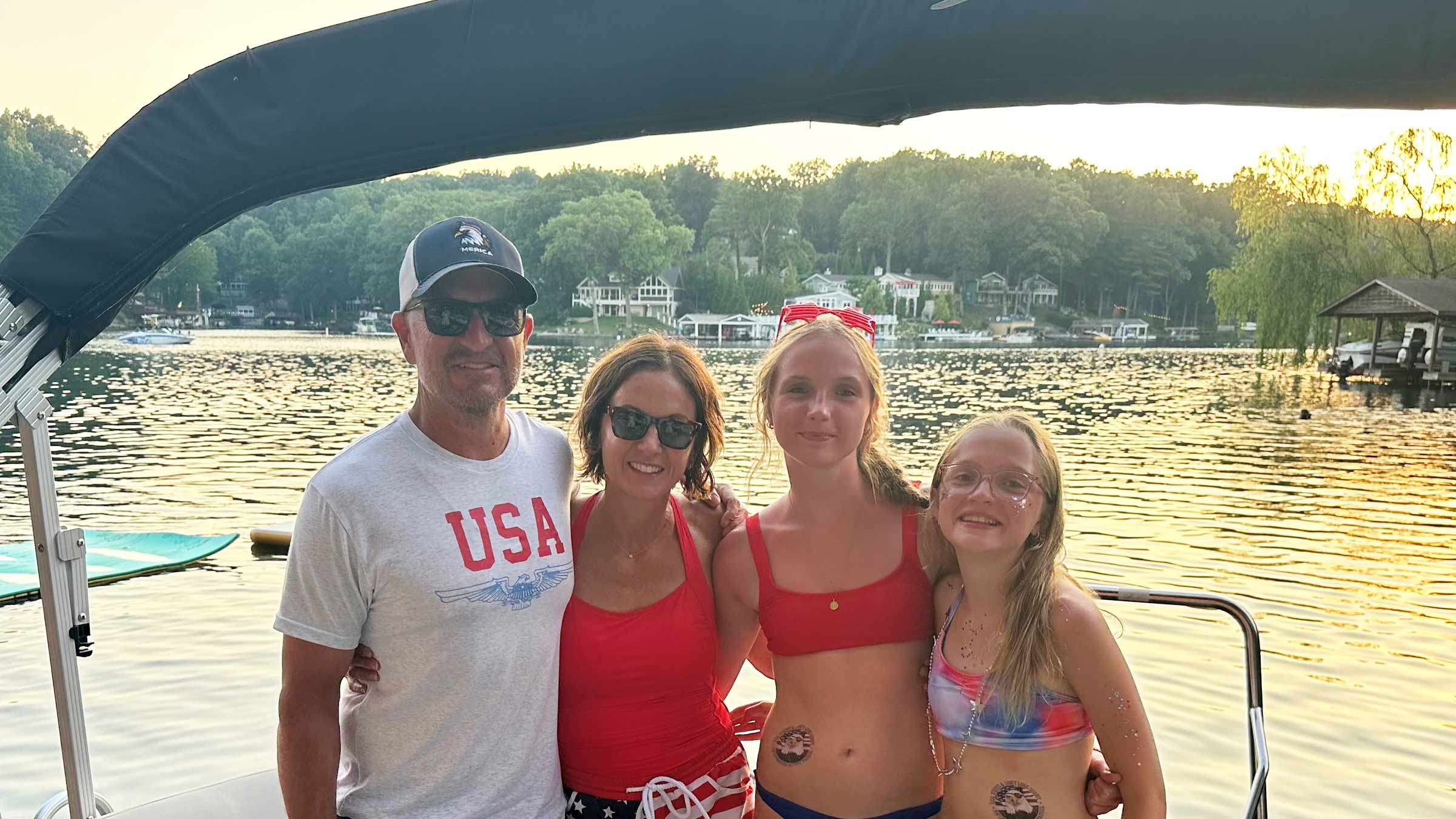 Brian Bognar with his family on vacation