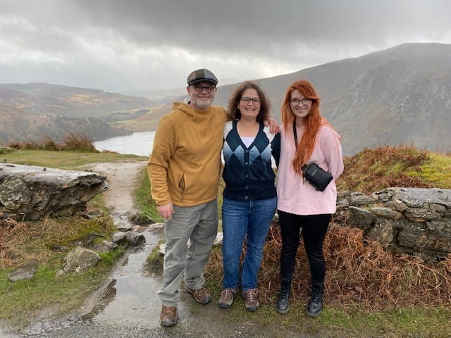 Michelle Wessel with her family on a vacation in Ireland