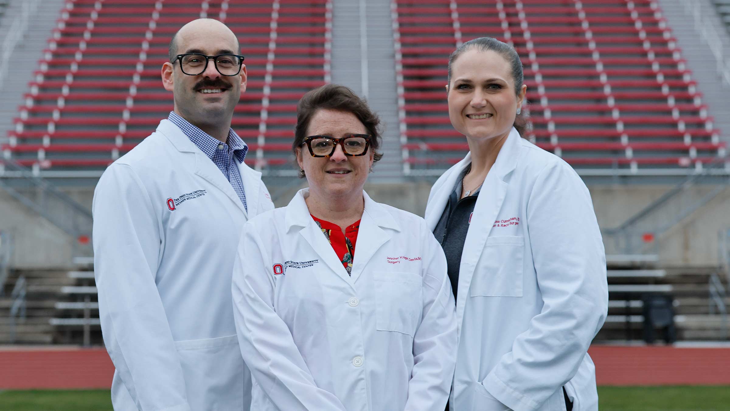 The Ohio State trauma team: Dr. Young, Dr. Knight Davis and Dr. Cunningham