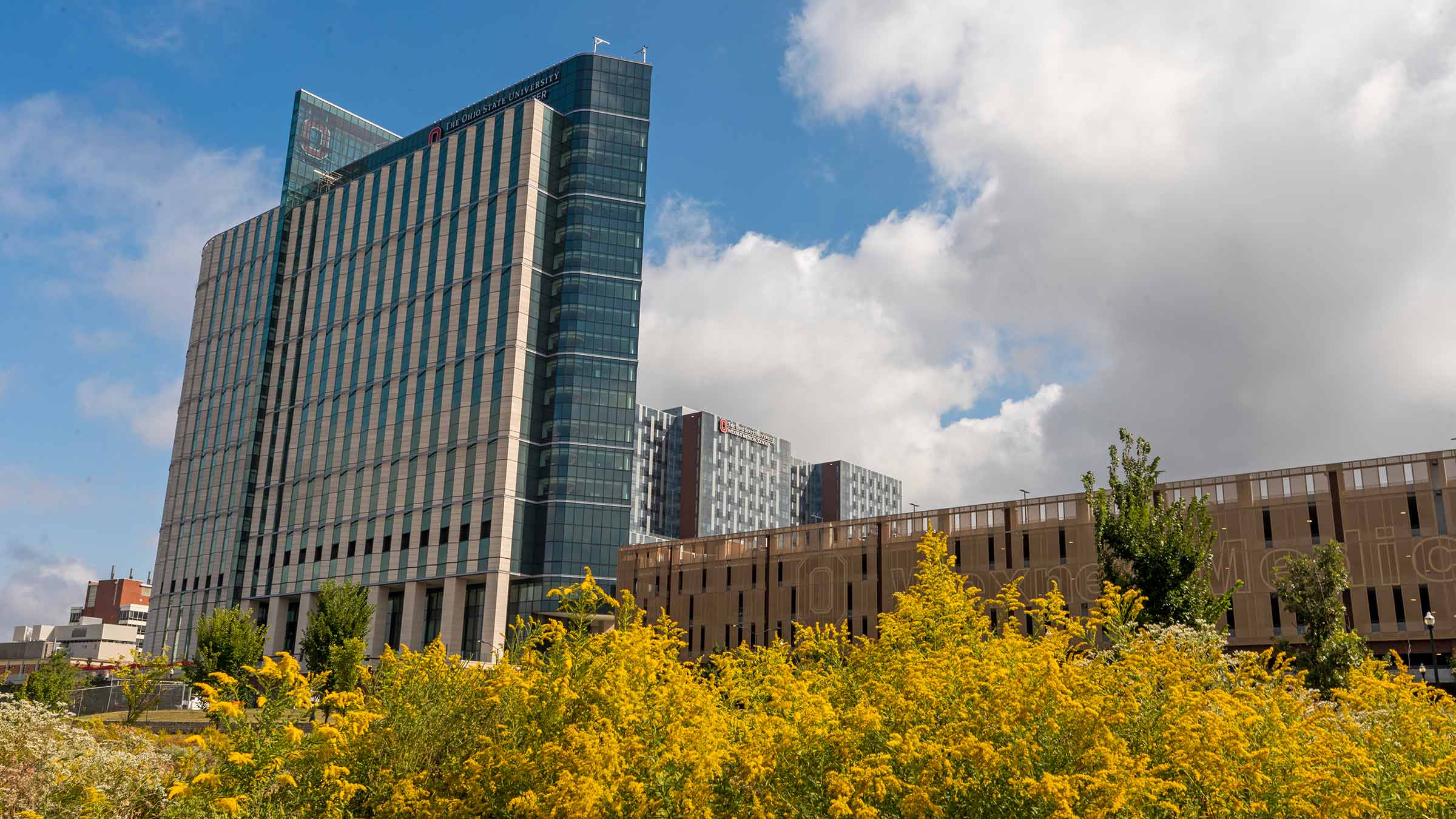 The exterior of the new Ohio State University Hospital and new Maternity Care floors