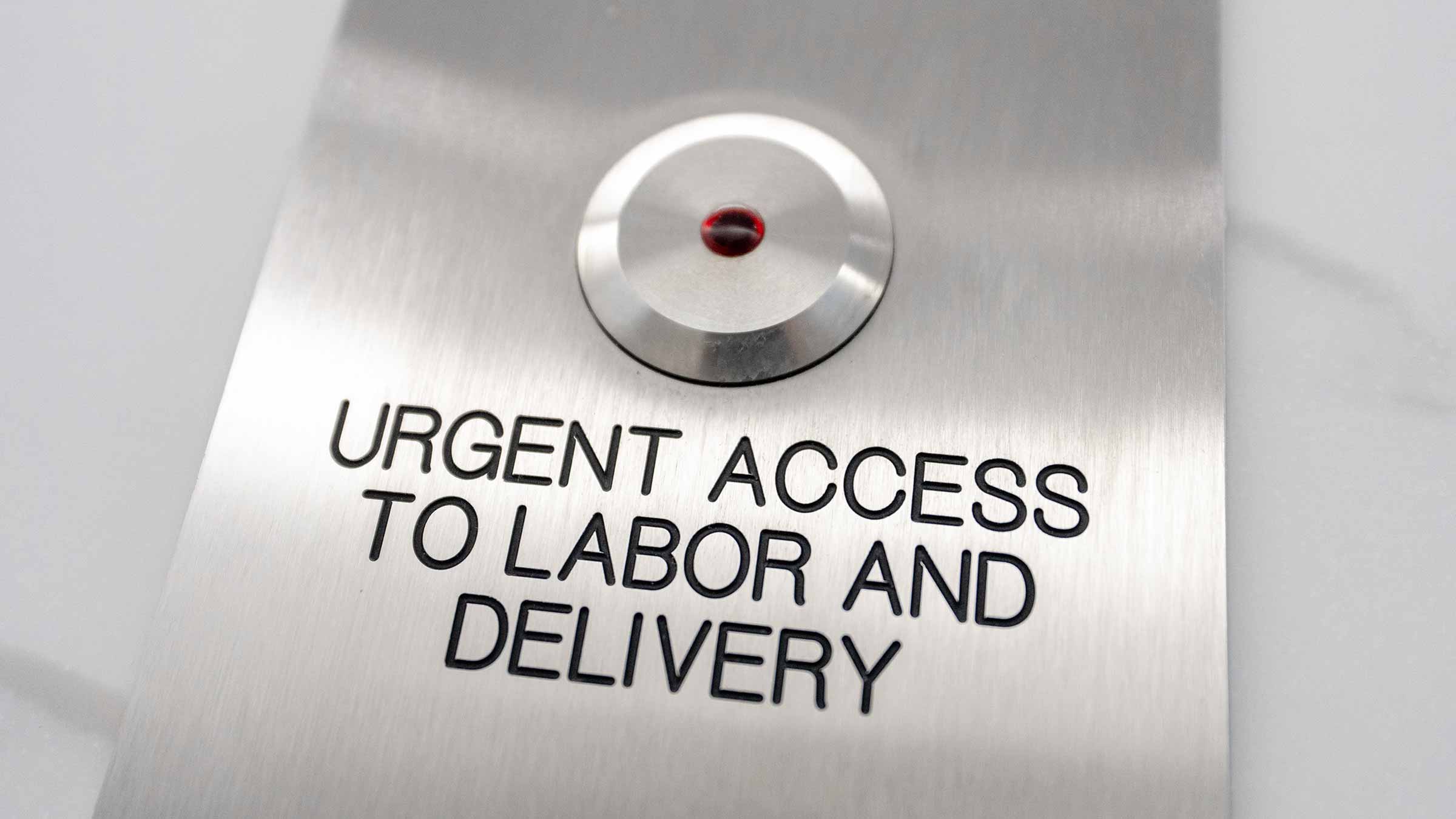 Designated labor and delivery elevator button