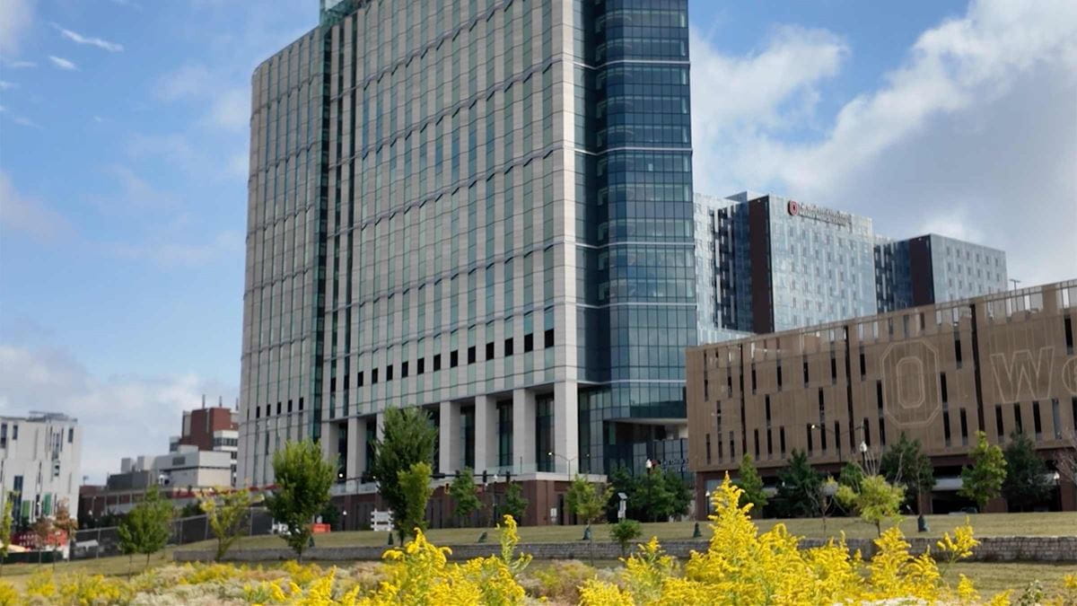 The new Ohio State University Hospital exterior