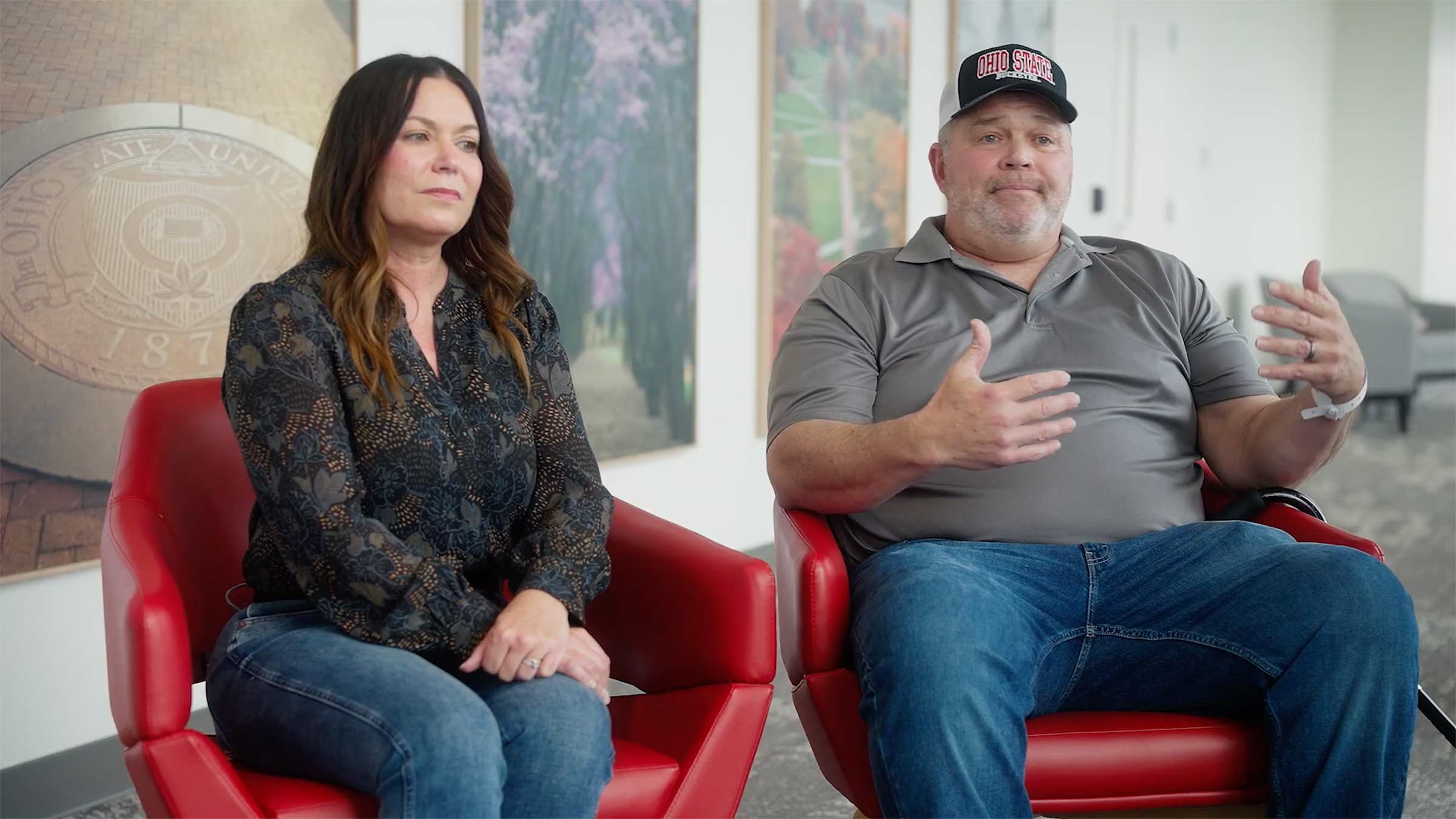 Patient, Brian Lewis and his wife telling their story