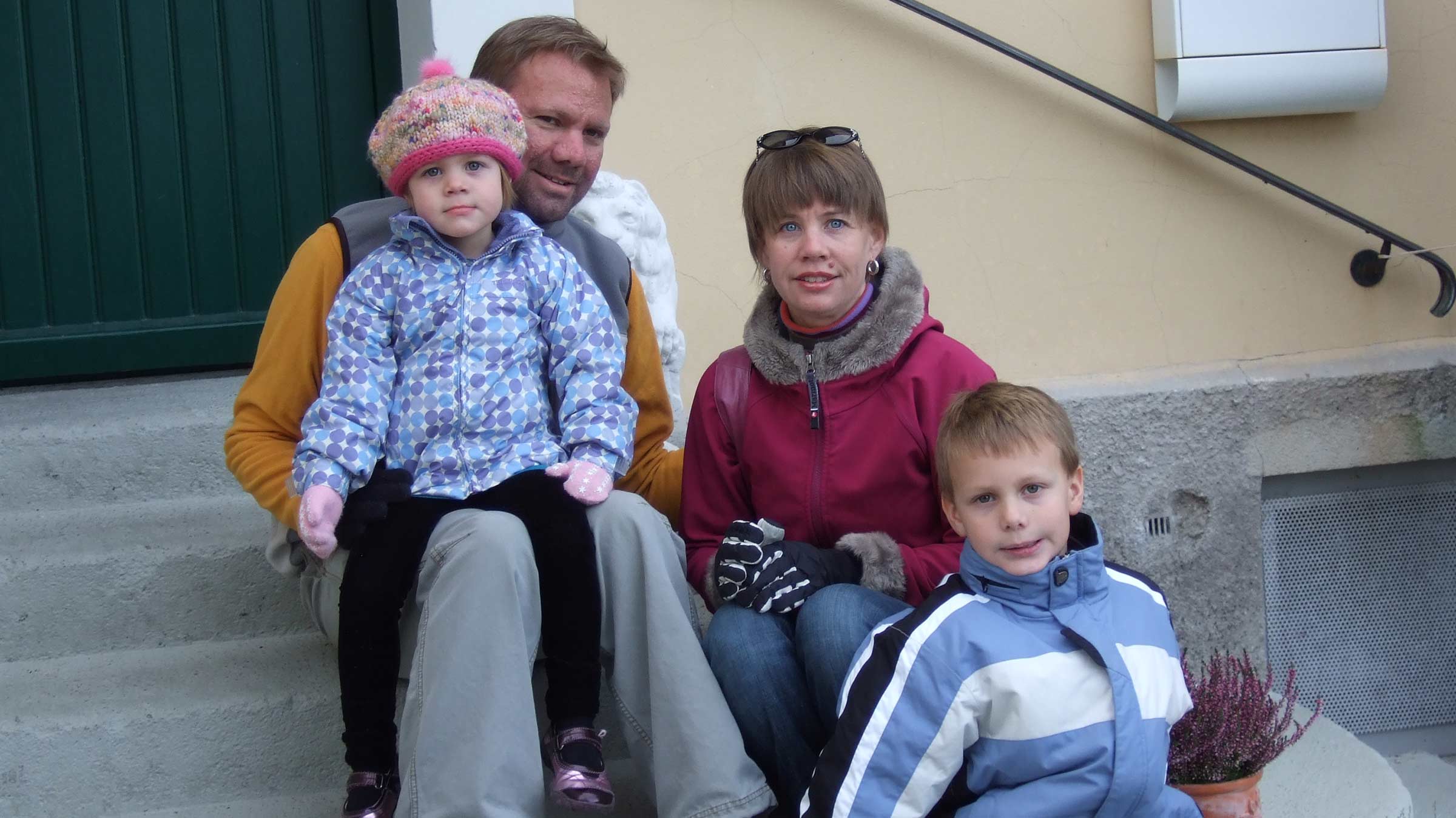 Dr. Trent Tipple with his wife and two children