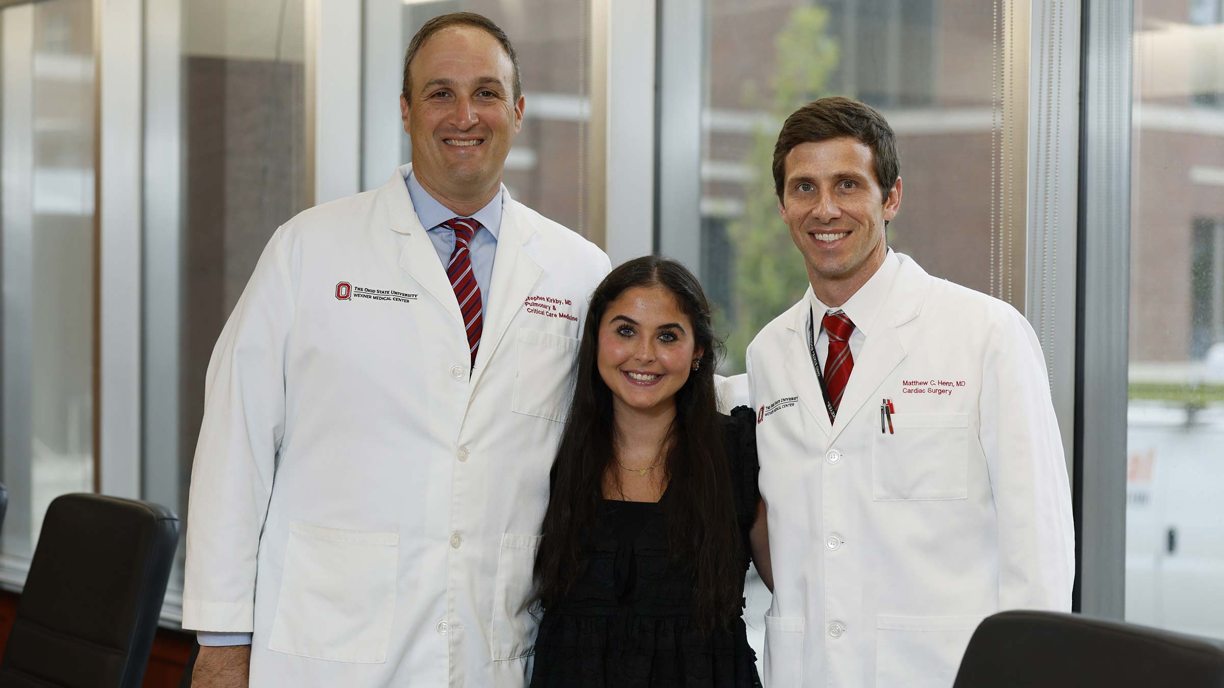 Ella Dubro with Dr. Stephen Kirkby and Dr. Matthew Henn