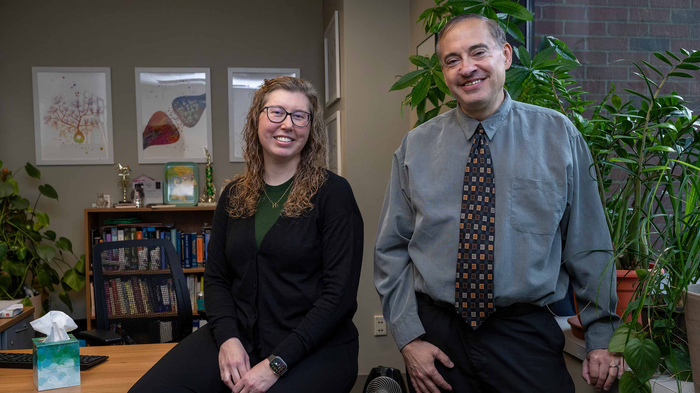 Katherine Brownlowe, MD and Matthew Onorato in an office