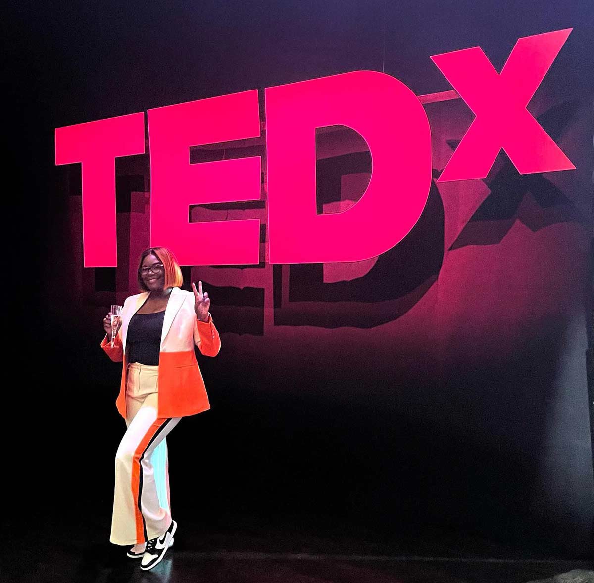 NaAsiaha Simon at the TEDx stage