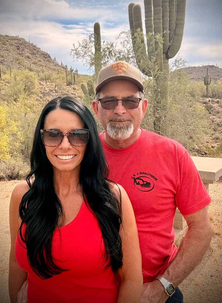 Jennifer Brautigam with her husband, Jeff