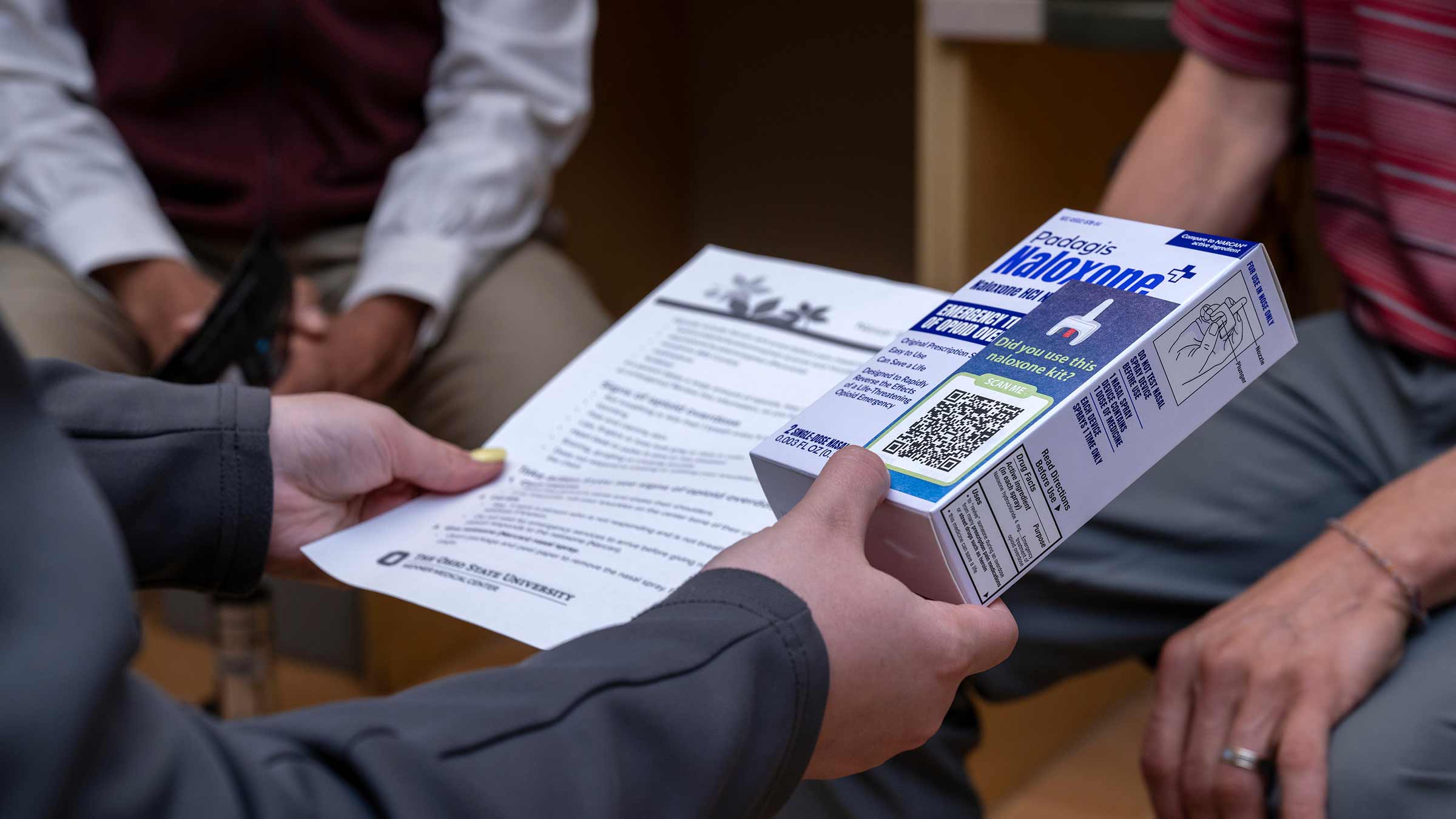 A Naloxone kit distributed in the CREST clinic